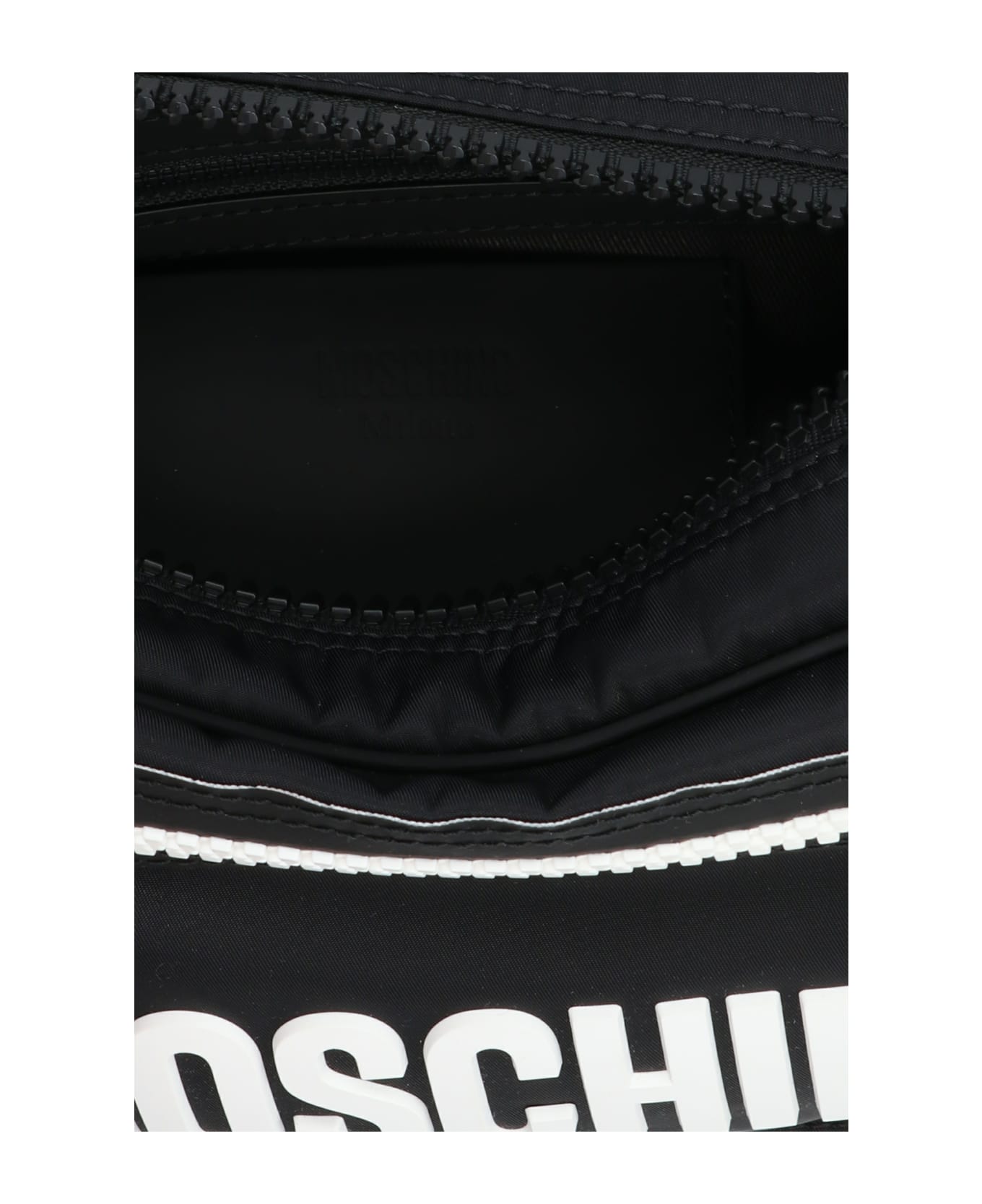 Moschino Logo Belt Bag - White/Black