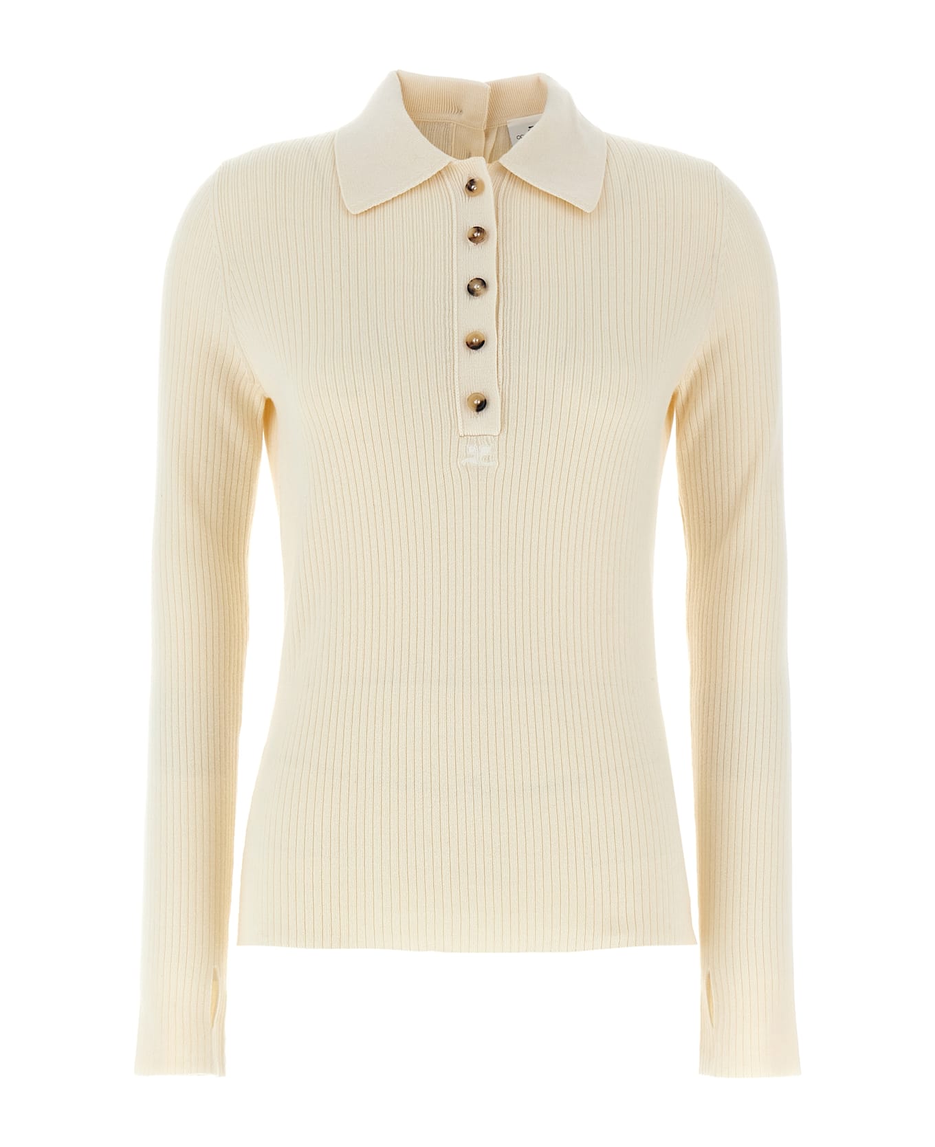Courrèges 'multi-buttons' Sweater - NATURAL