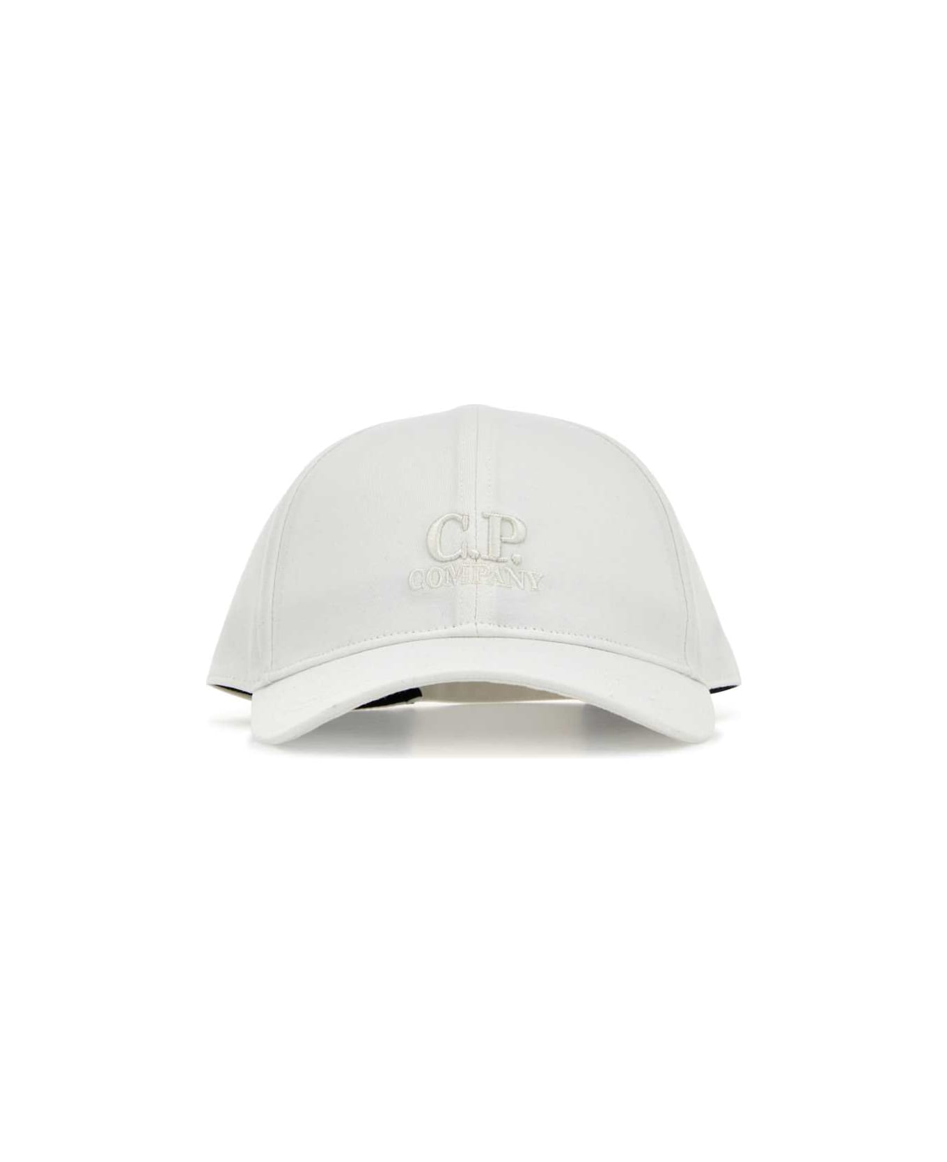 C.P. Company White Cotton Baseball Cap - GAUZEWHITE