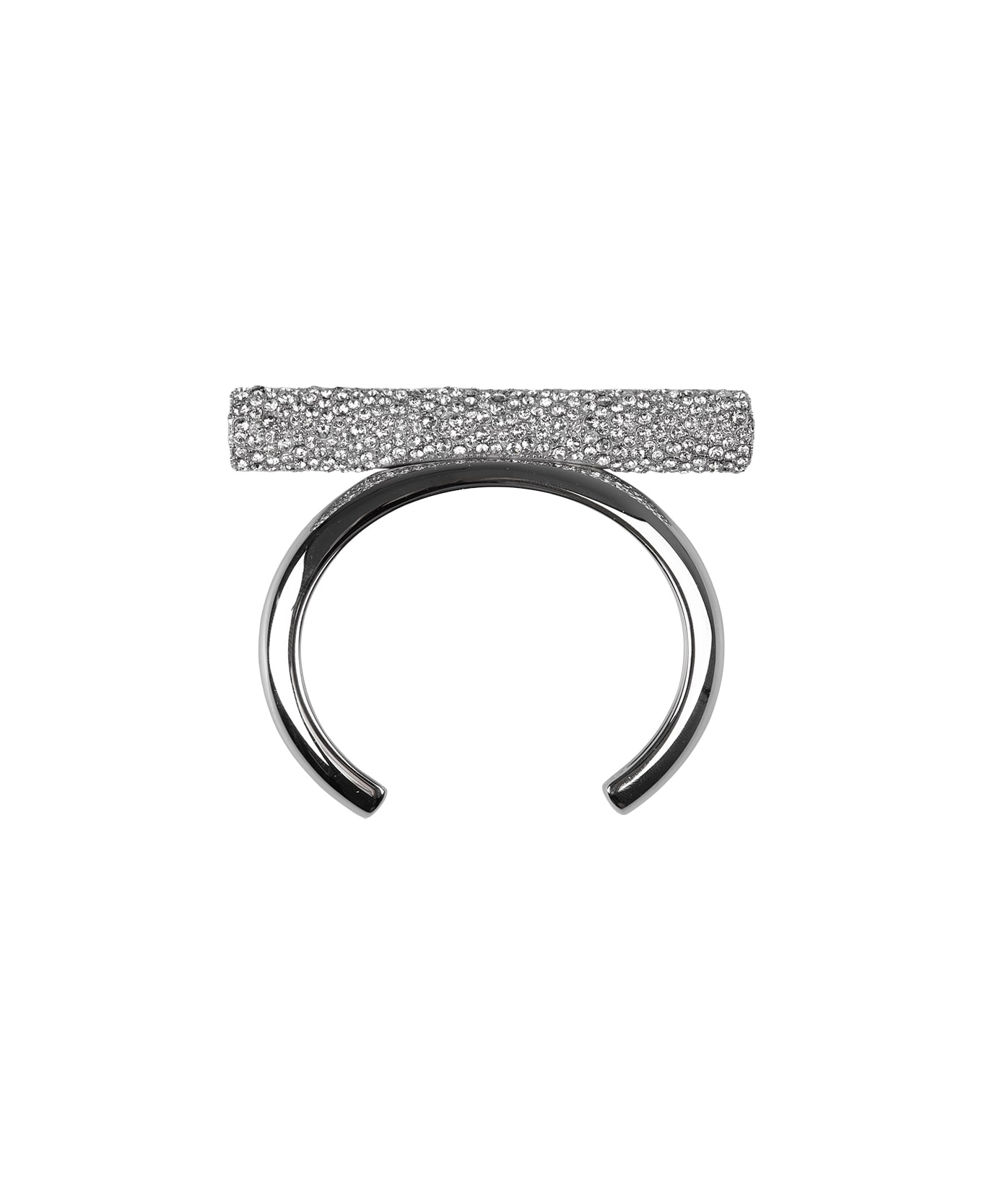 Alexander McQueen Palladium Cross-bar Bracelet - Silver