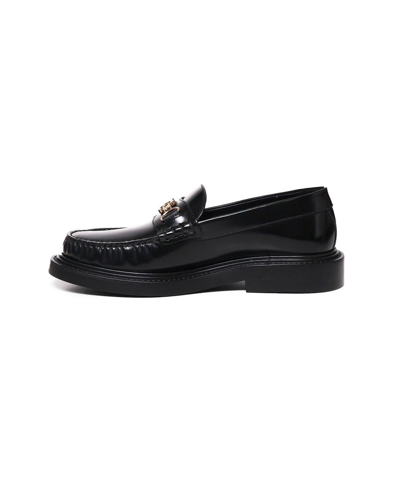 Celine Triomphe Chain Link Loafers - Black