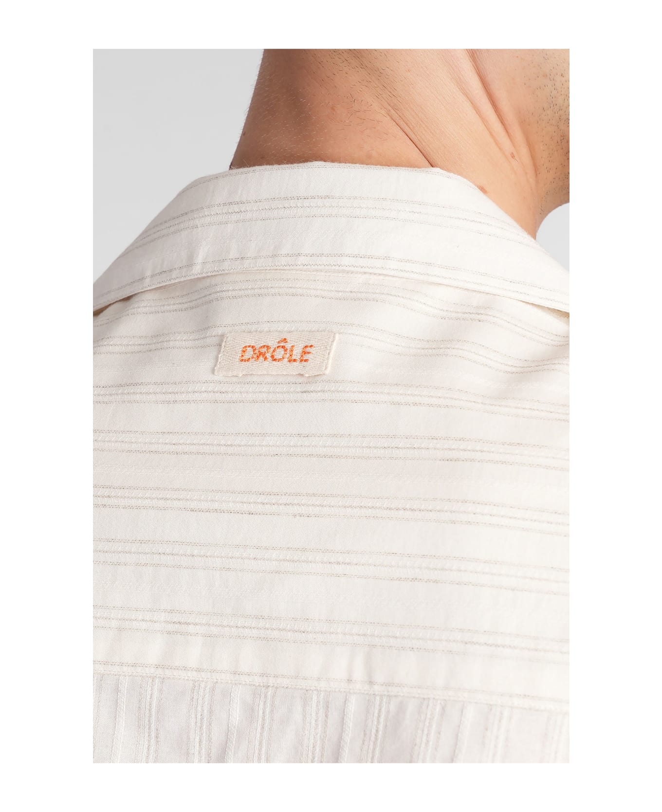 Drôle de Monsieur Shirt In Beige Cotton - beige