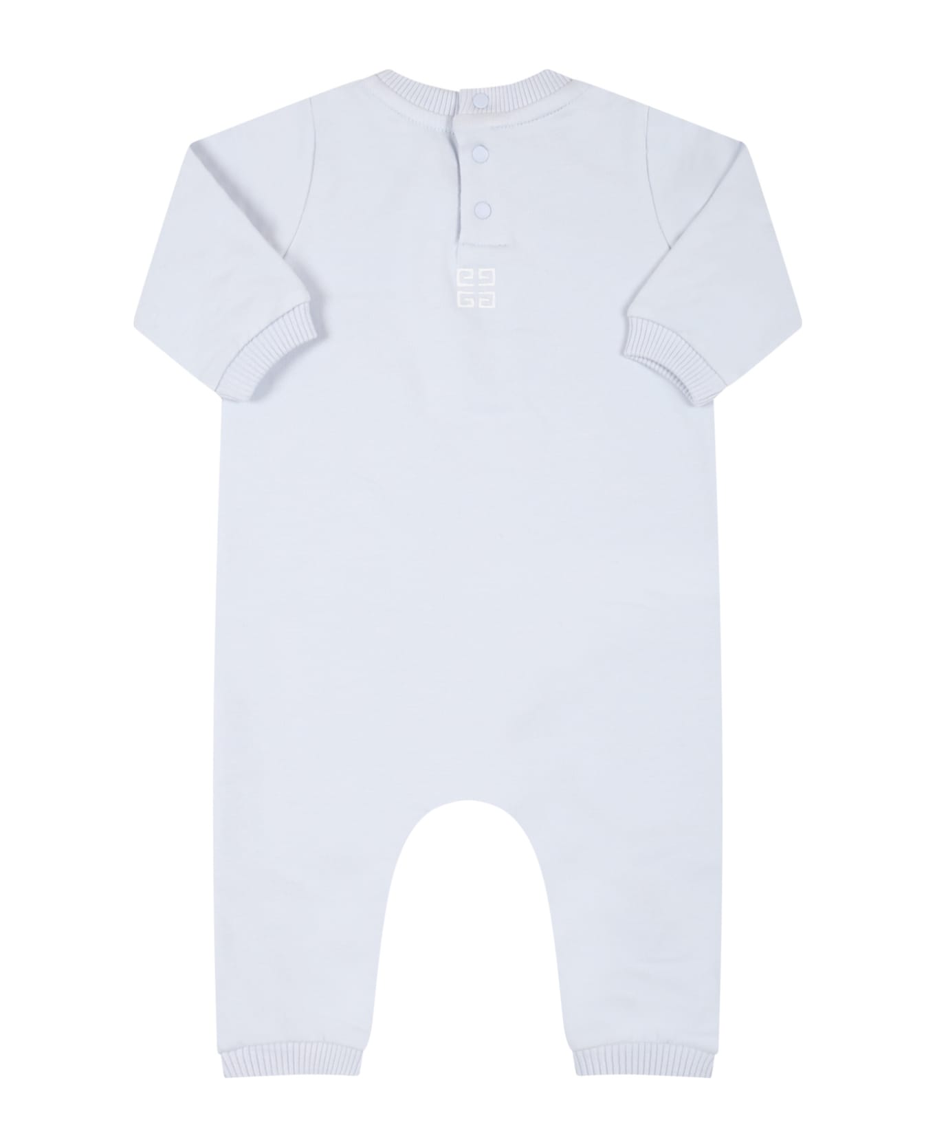 Givenchy Light Blue Babygrow For Baby Boy With Logo - Light Blue