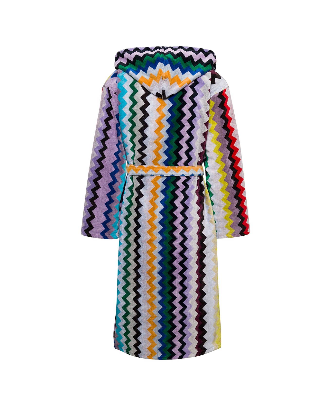 Missoni 
carlie
 Multicolor Hooded Bathrobe And Zig Zag Motif In Cotton - Multicolor