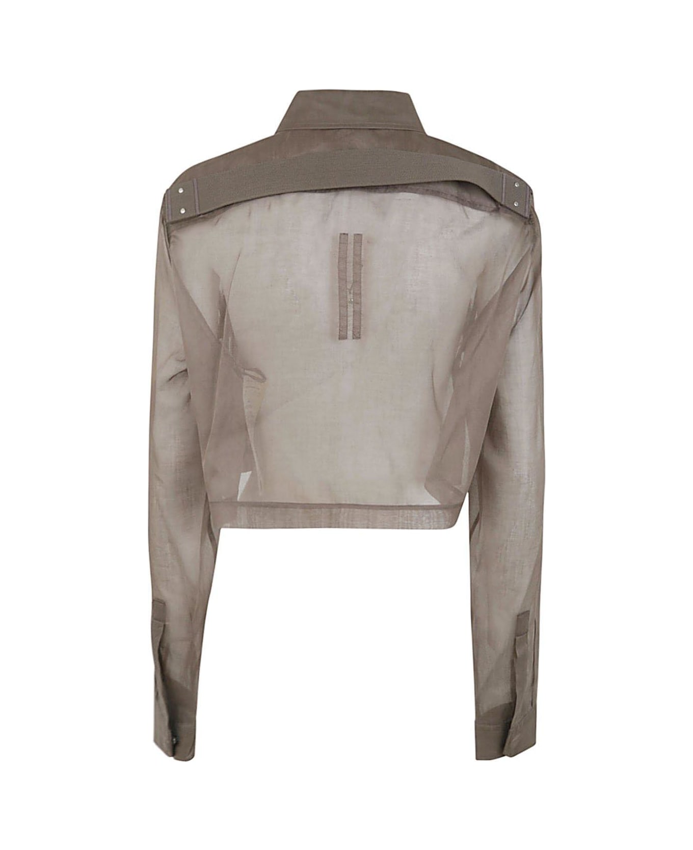 Rick Owens Cropped Outershirt - Dust