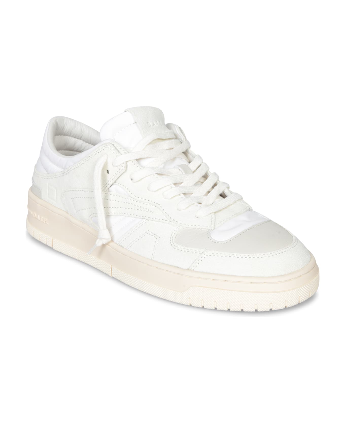 D.A.T.E. Torneo Collar White Sneakers - White