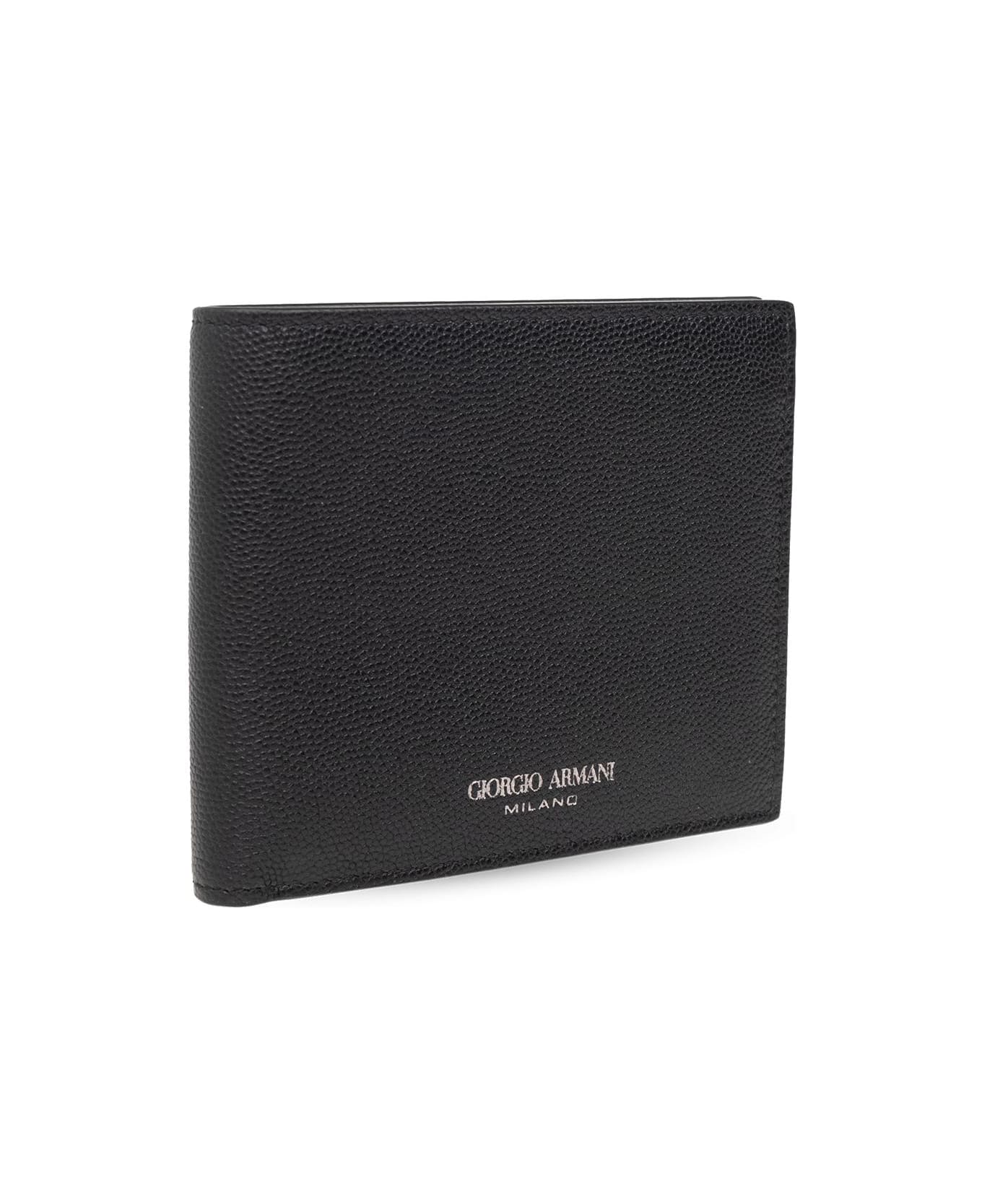 Giorgio Armani Leather Wallet - Nero