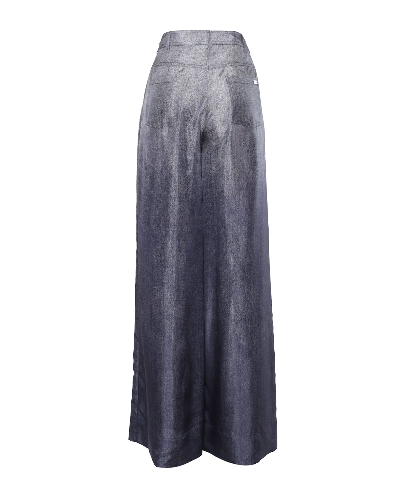 Alberta Ferretti Grey Silk Pants - GREY
