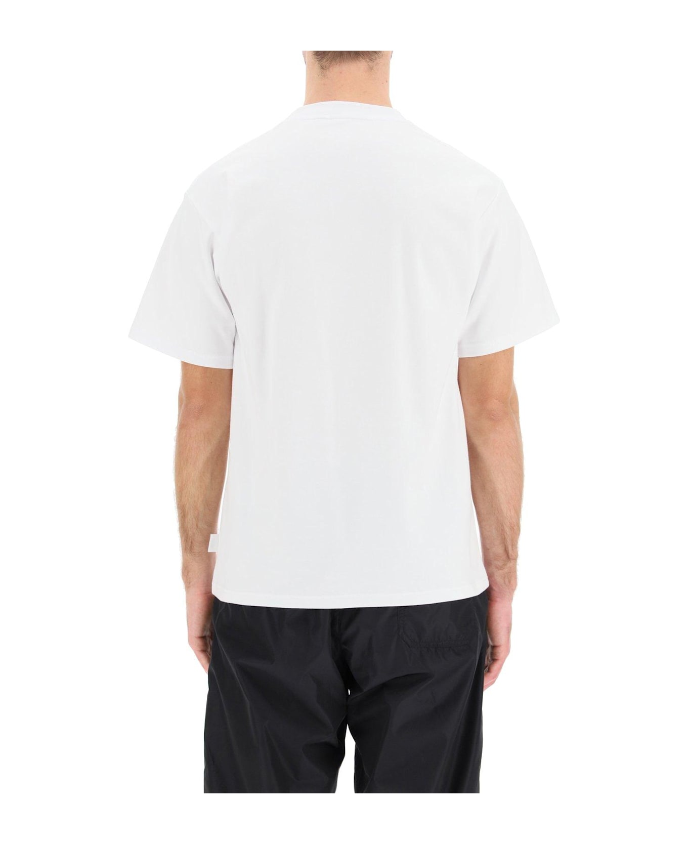 GCDS Logo Plaque Crewneck T-shirt - White