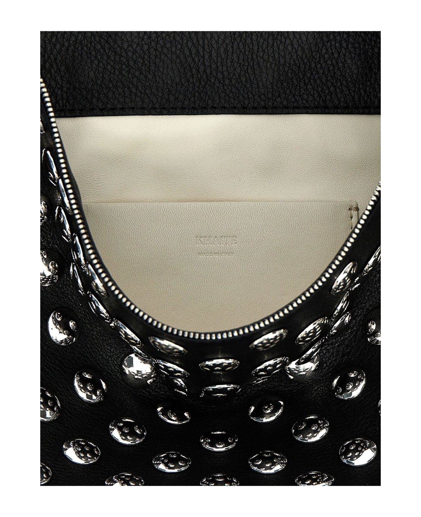 Khaite Elena Stud Embellished Shoulder Bag - Black