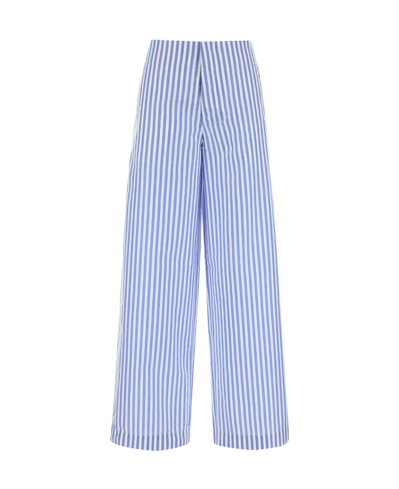 Philosophy di Lorenzo Serafini Embroidered Poplin Pant - FANTASIABLU
