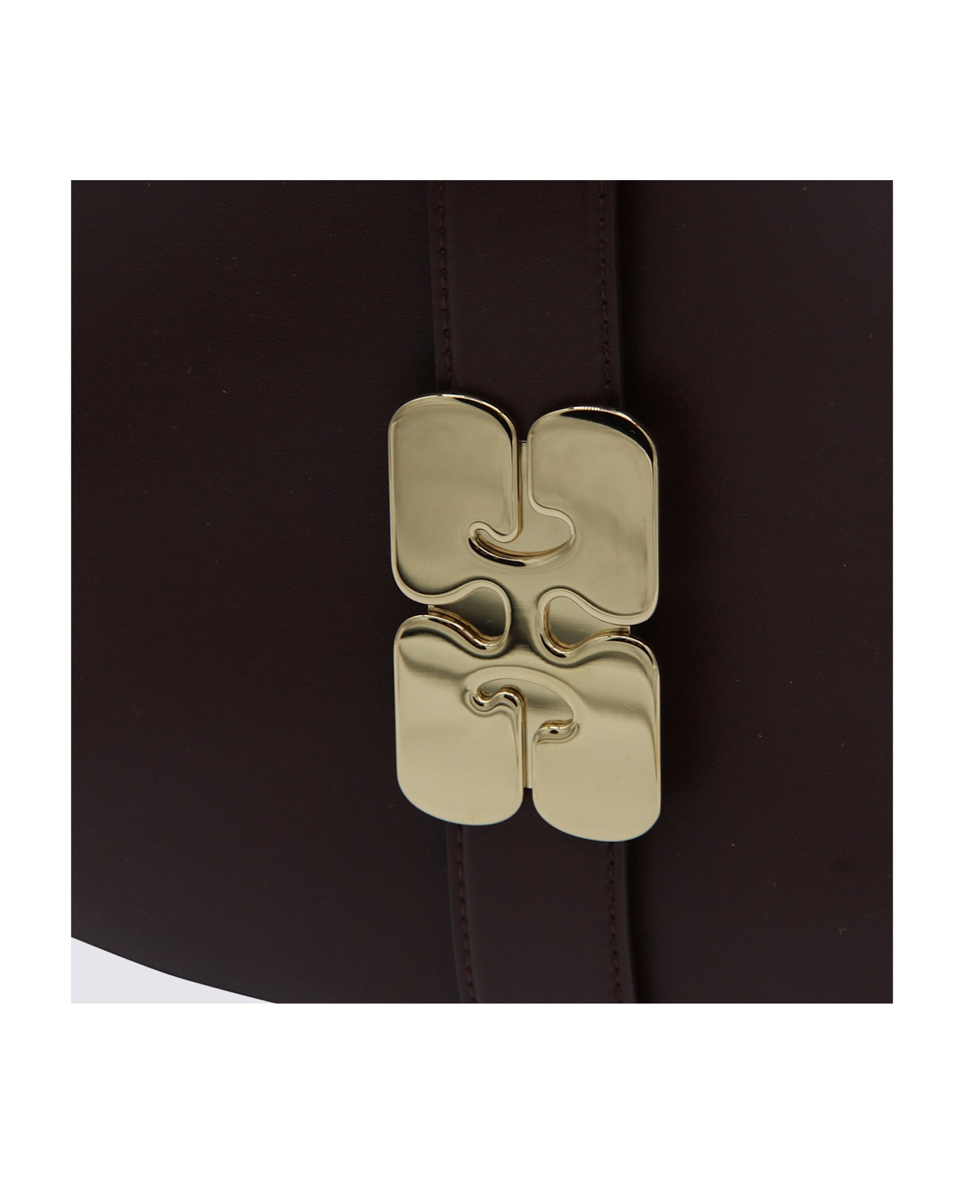 Ganni Brown Shoulder Bag - CHICORY COFFEE