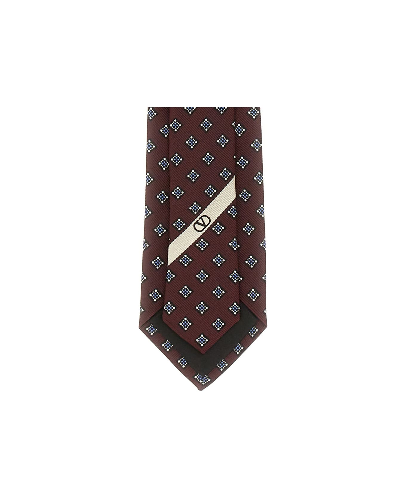 Valentino Garavani Silk "valentie" Tie - BORDEAUX