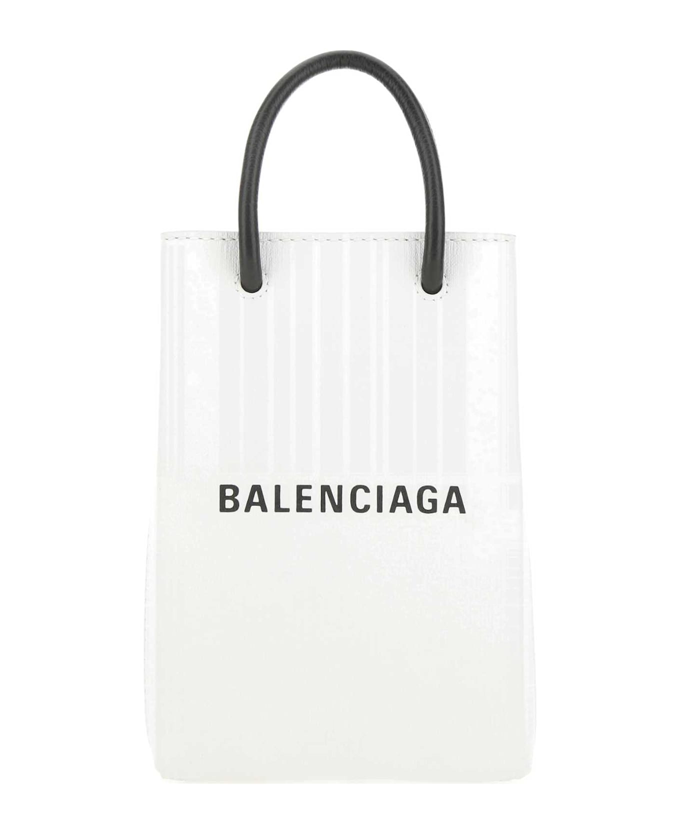 Balenciaga White Leather Phone Case - 9000