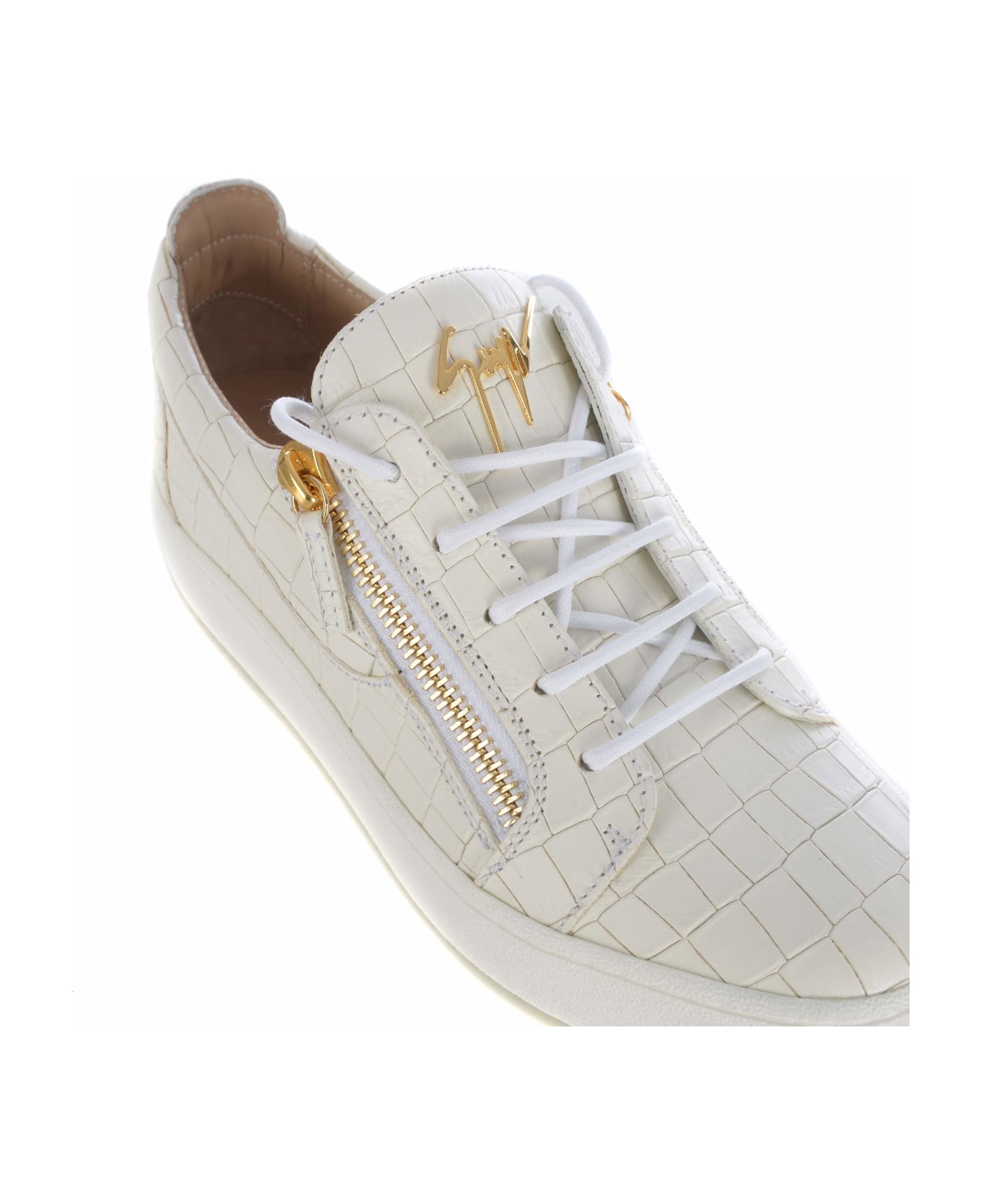 Giuseppe Zanotti Sneakers Giuseppe Zanotti "frenkie" Made Of Leather - Bianco