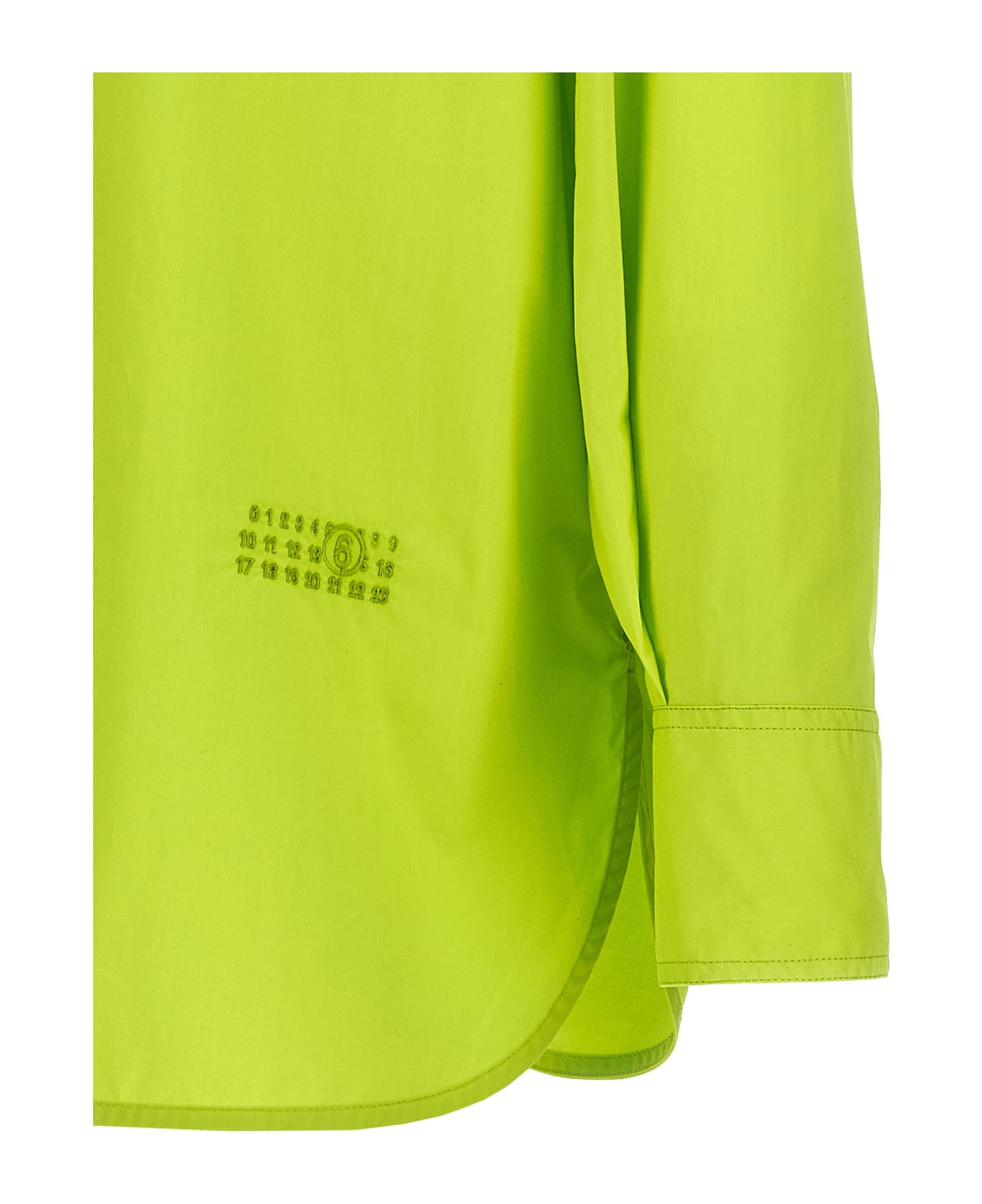MM6 Maison Margiela 'numeric Signature' Poplin Shirt - Green シャツ