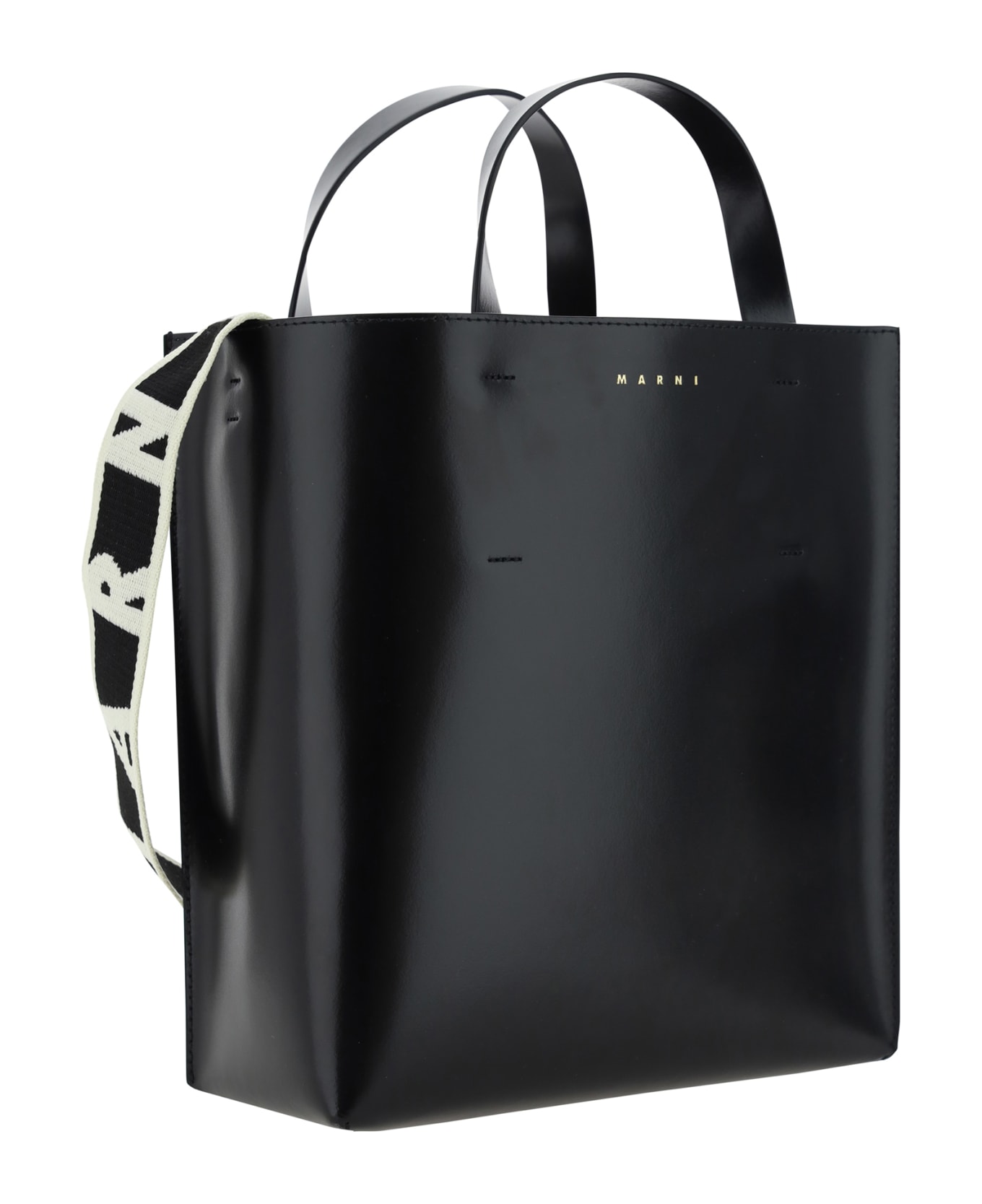 Marni Calfskin Museo Handbag By Marni - Black