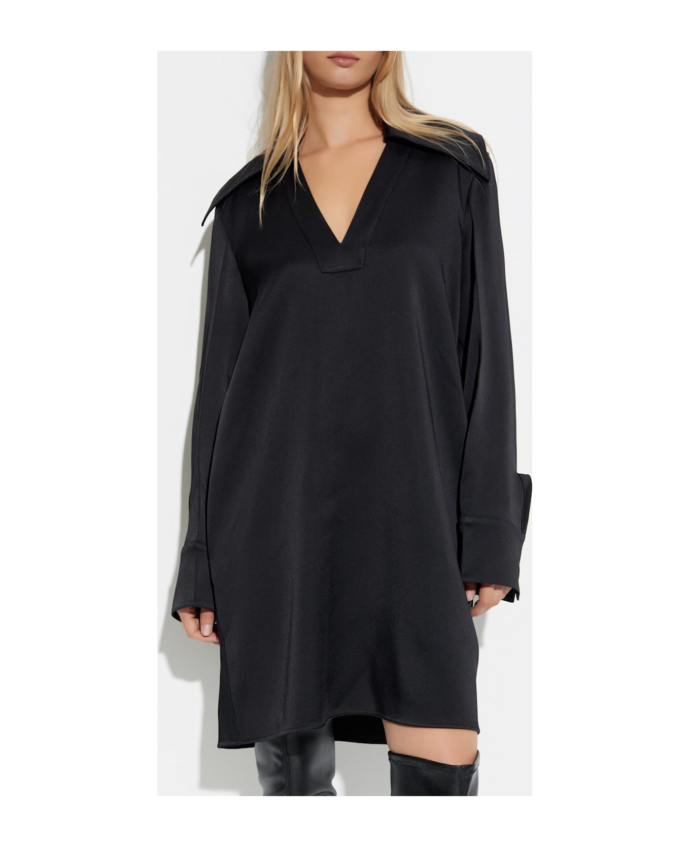 Jil Sander Dress With Collar - Black