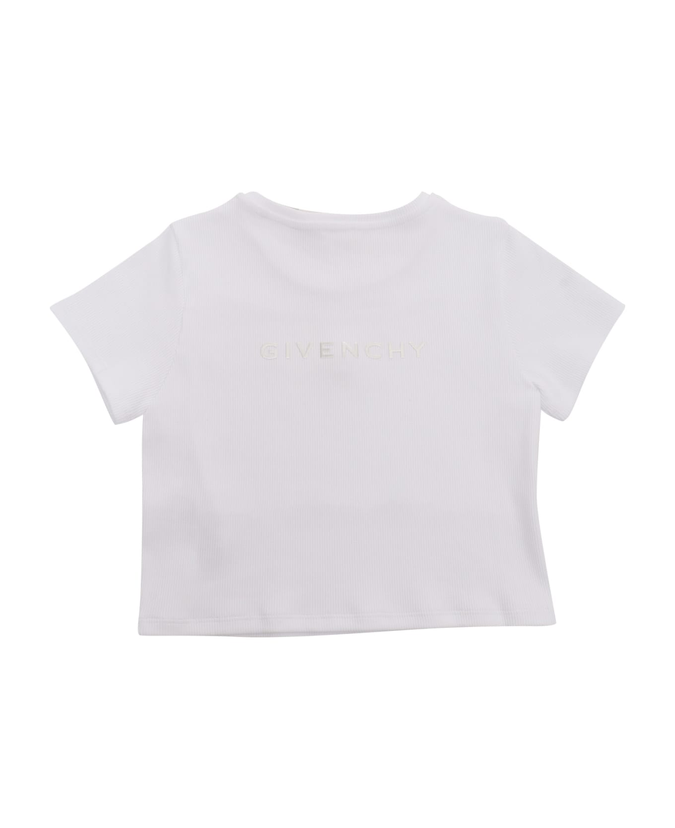 Givenchy White Cropped T-shirt - WHITE