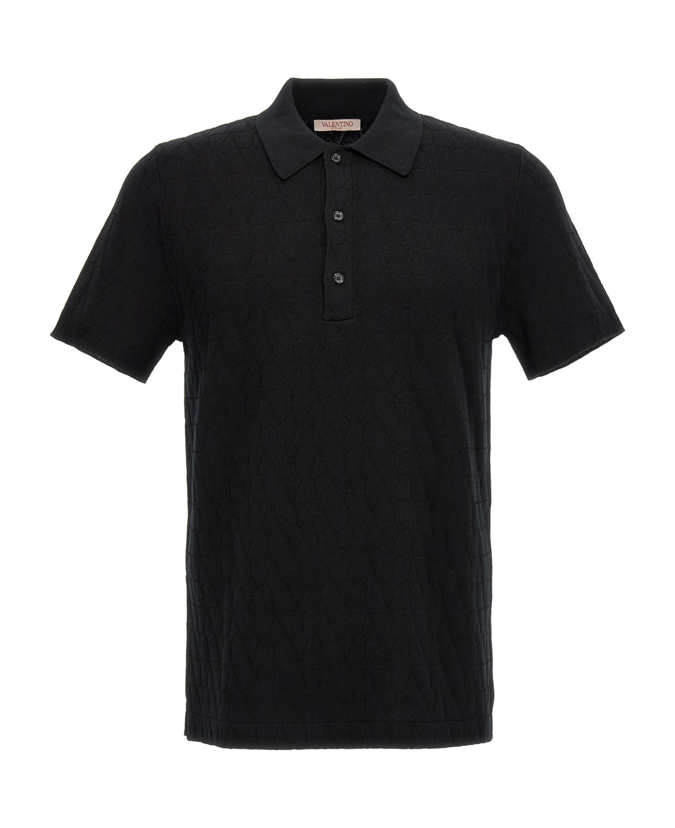 Valentino Garavani Valentino Polo Shirt 'toile Iconographe' - Black ポロシャツ