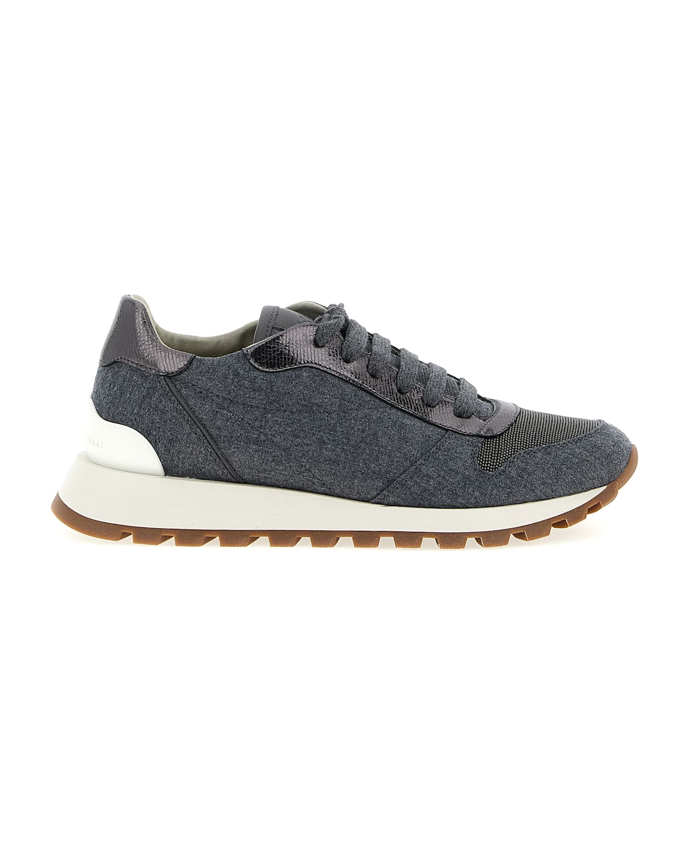 Brunello Cucinelli 
runners Precious Toe
 Sneakers - Gray