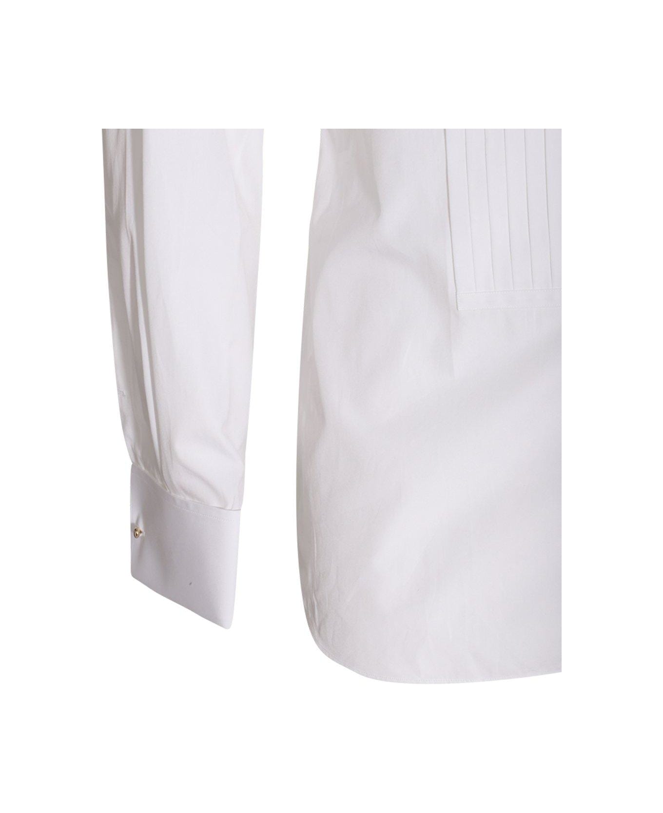 Tom Ford Pleat-detailed Long-sleeved Shirt - White シャツ