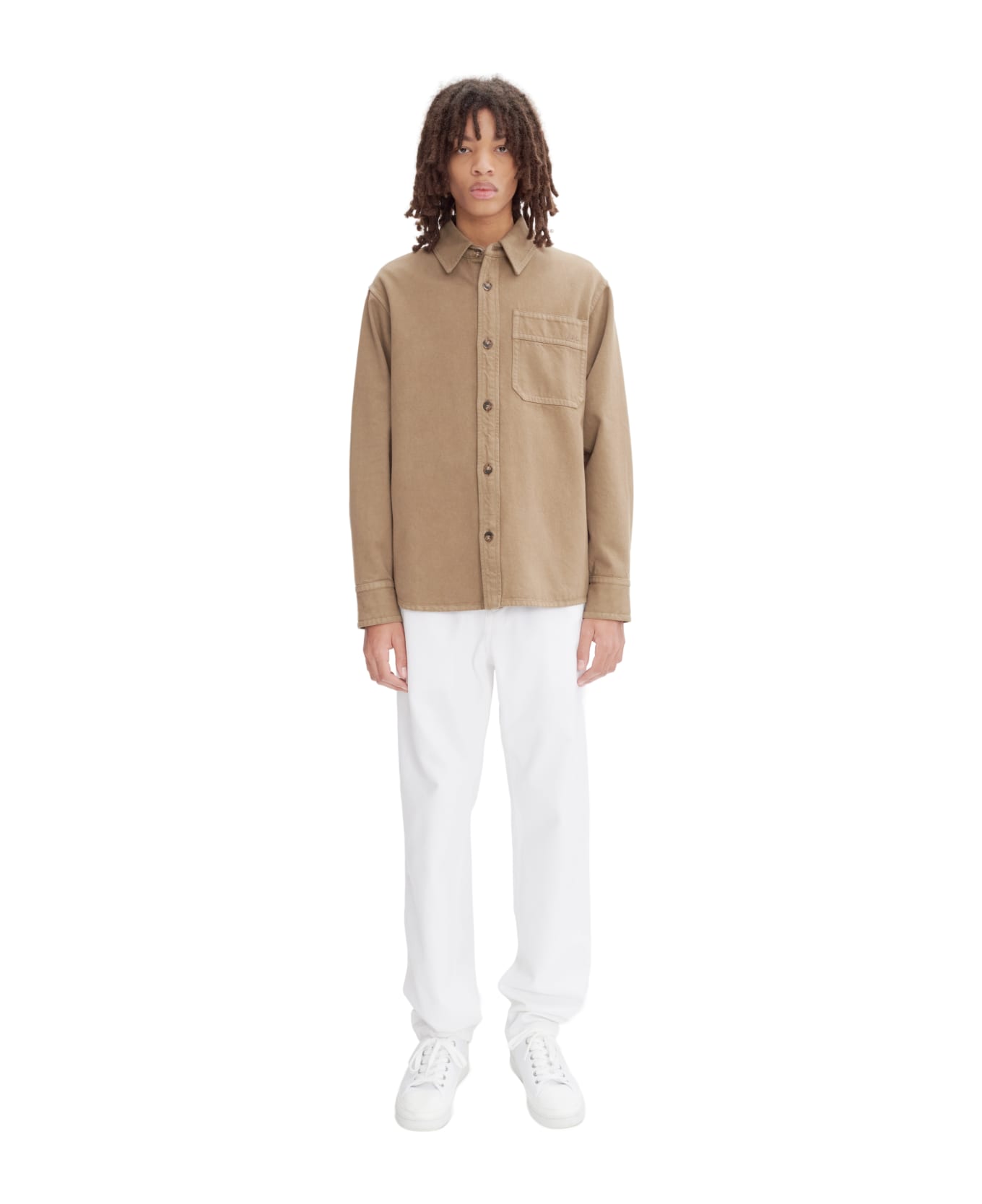 A.P.C. Surchemise Basile Brodee - Cac Marron Glace