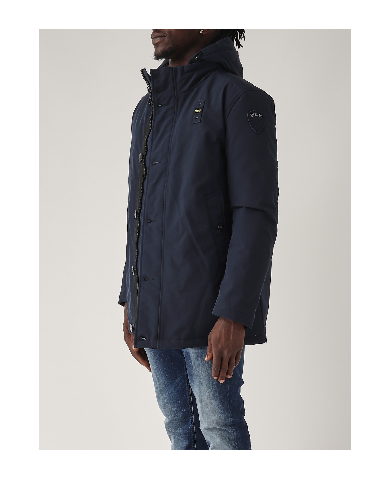 Blauer Giubbotto Uomo Chester Interno 100 Piuma Jacket - NAVY