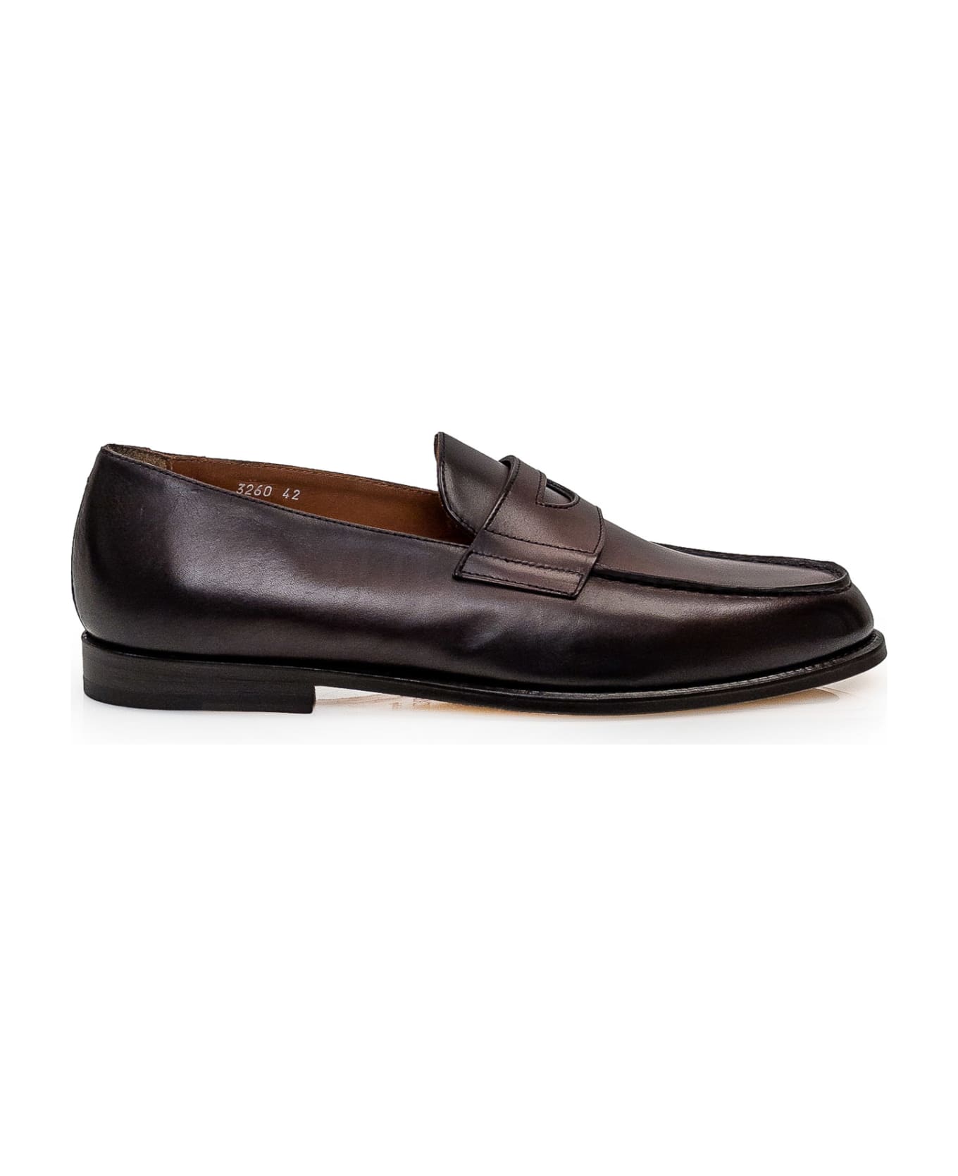 Doucal's Leather Loafer - T MORO SCURO-FDO T.MORO ローファー＆デッキシューズ