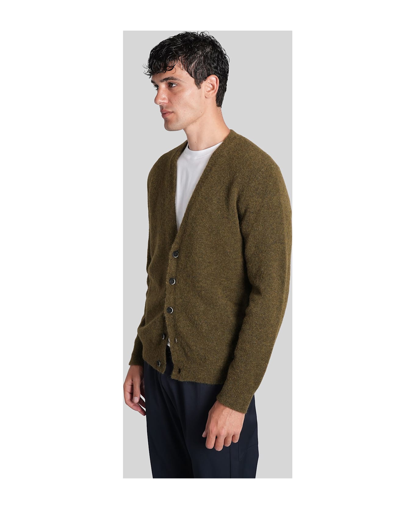 Barena Gajola Cardigan In Green Wool - green