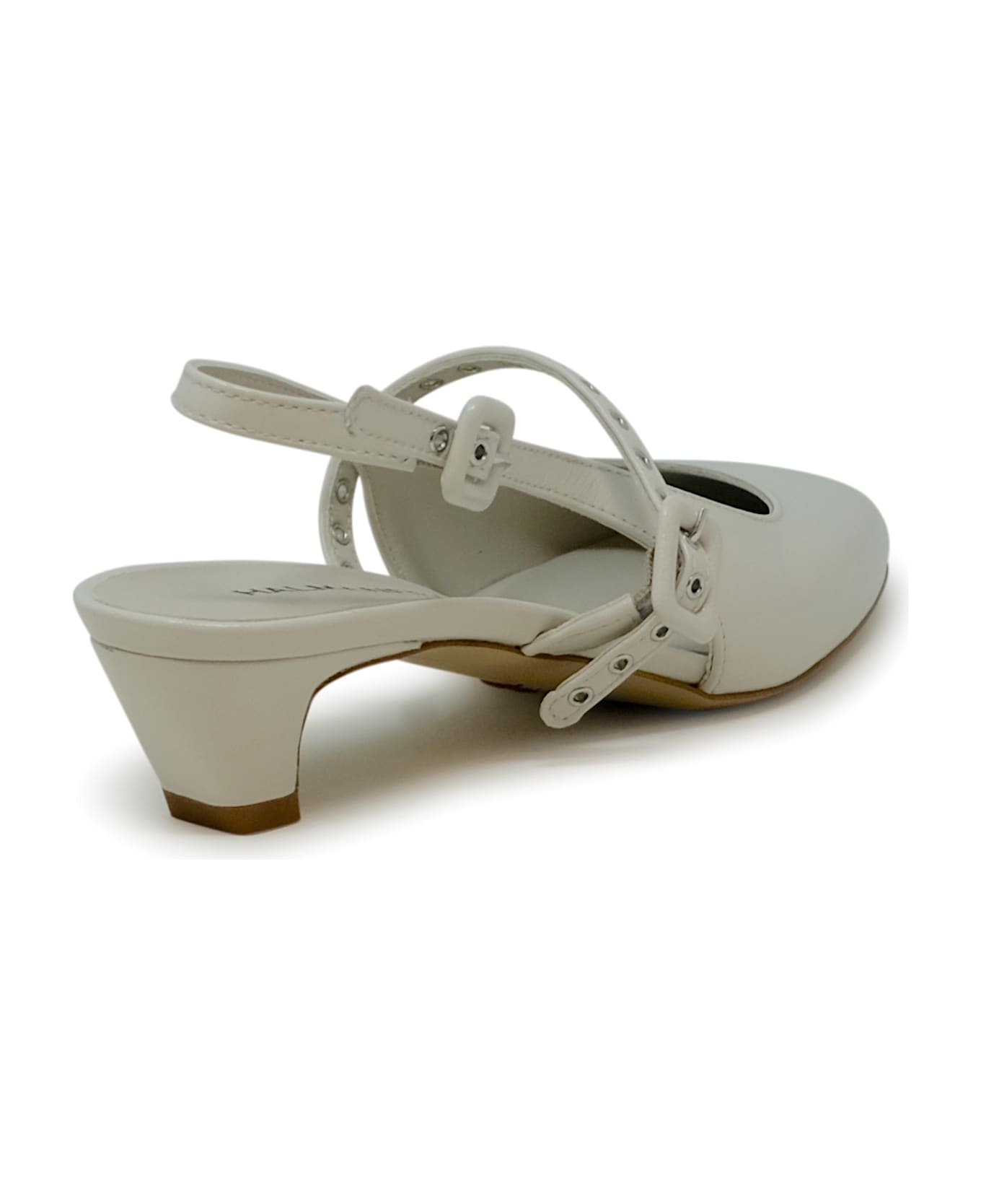 Halmanera Tofu Patent Leather Glaze Sandals - IVORY