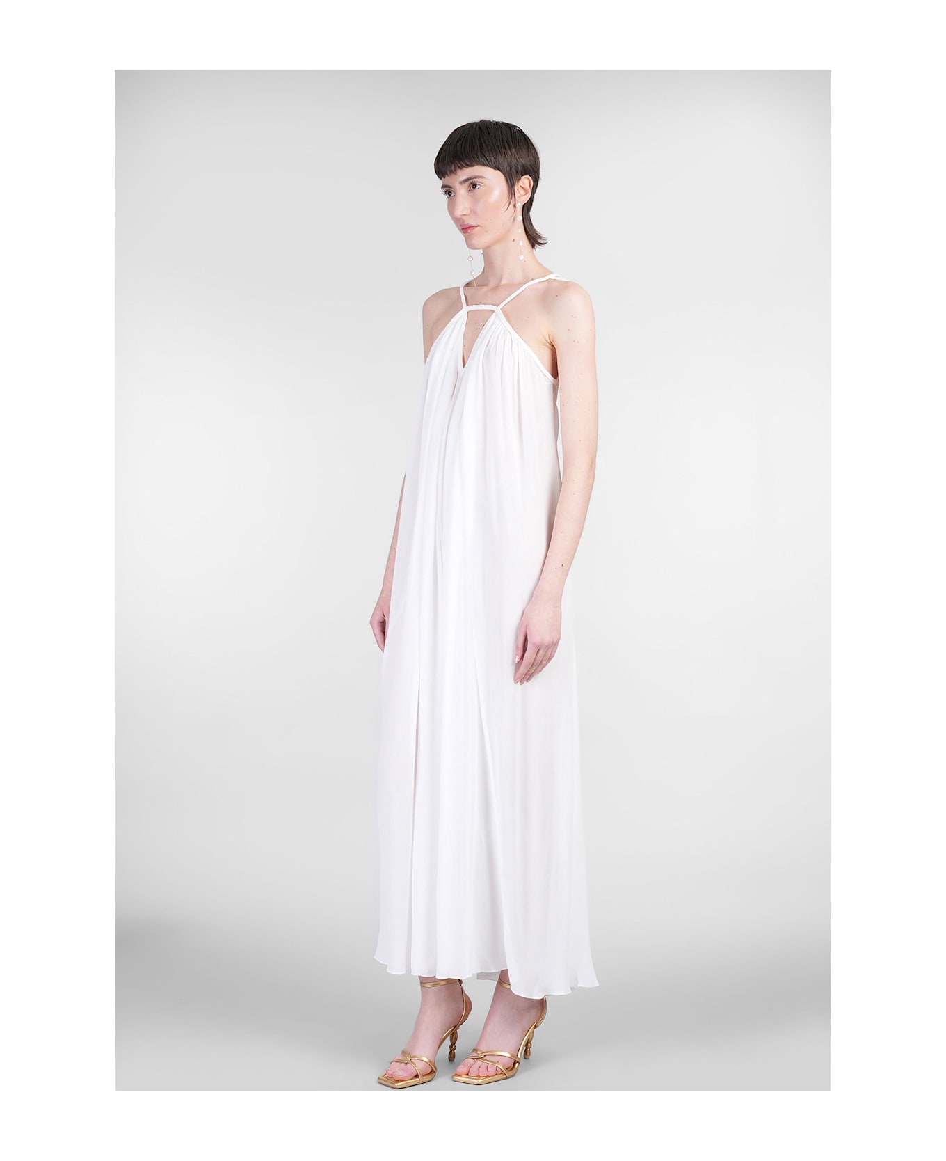 Cult Gaia Loretta Long Dress In White Viscose - white