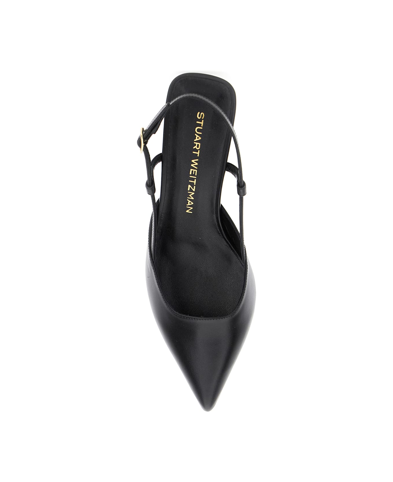 Stuart Weitzman 
winnie
 Black Slingback Pumps Wirh Medium Heel In Leather Woman - Black