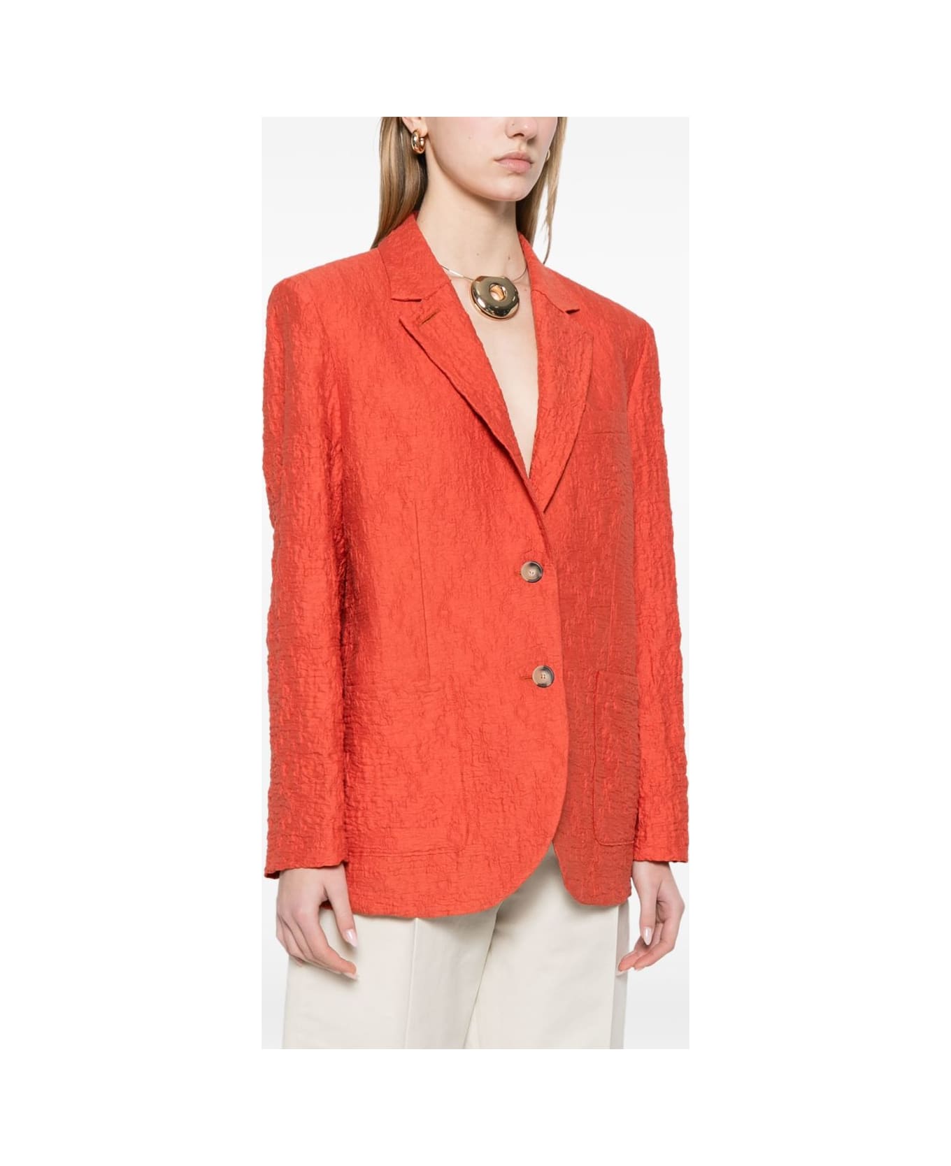 Harris Wharf London Cotton Blend Blazer Jacket - Orange