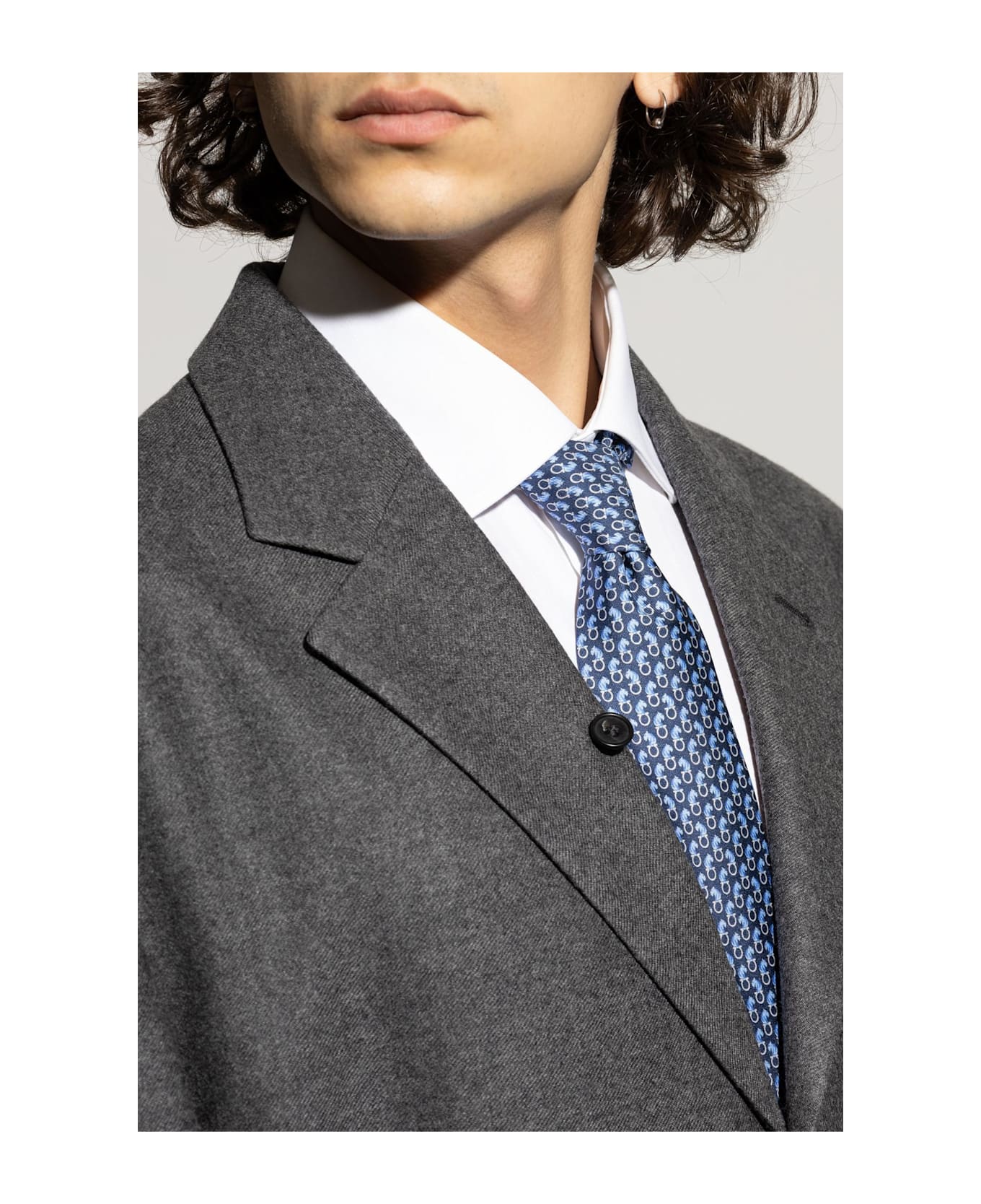 Ferragamo Silk Tie - BLUE
