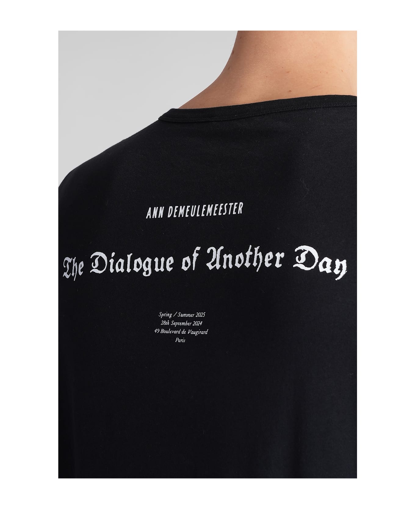 Ann Demeulemeester Dieter T-shirt In Black Cotton - black