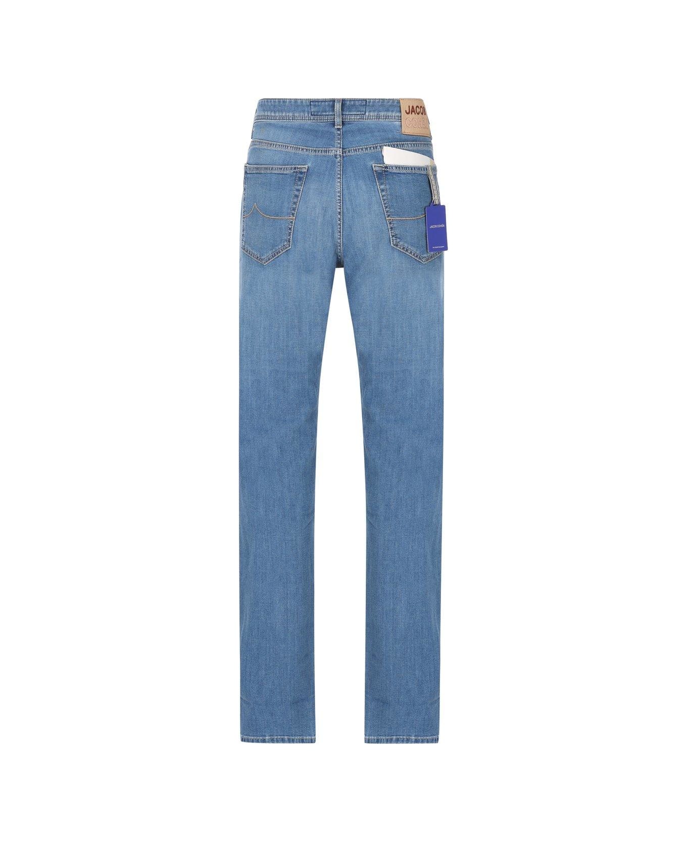 Jacob Cohen Logo-patch Mid-rise Slim-fit Jeans