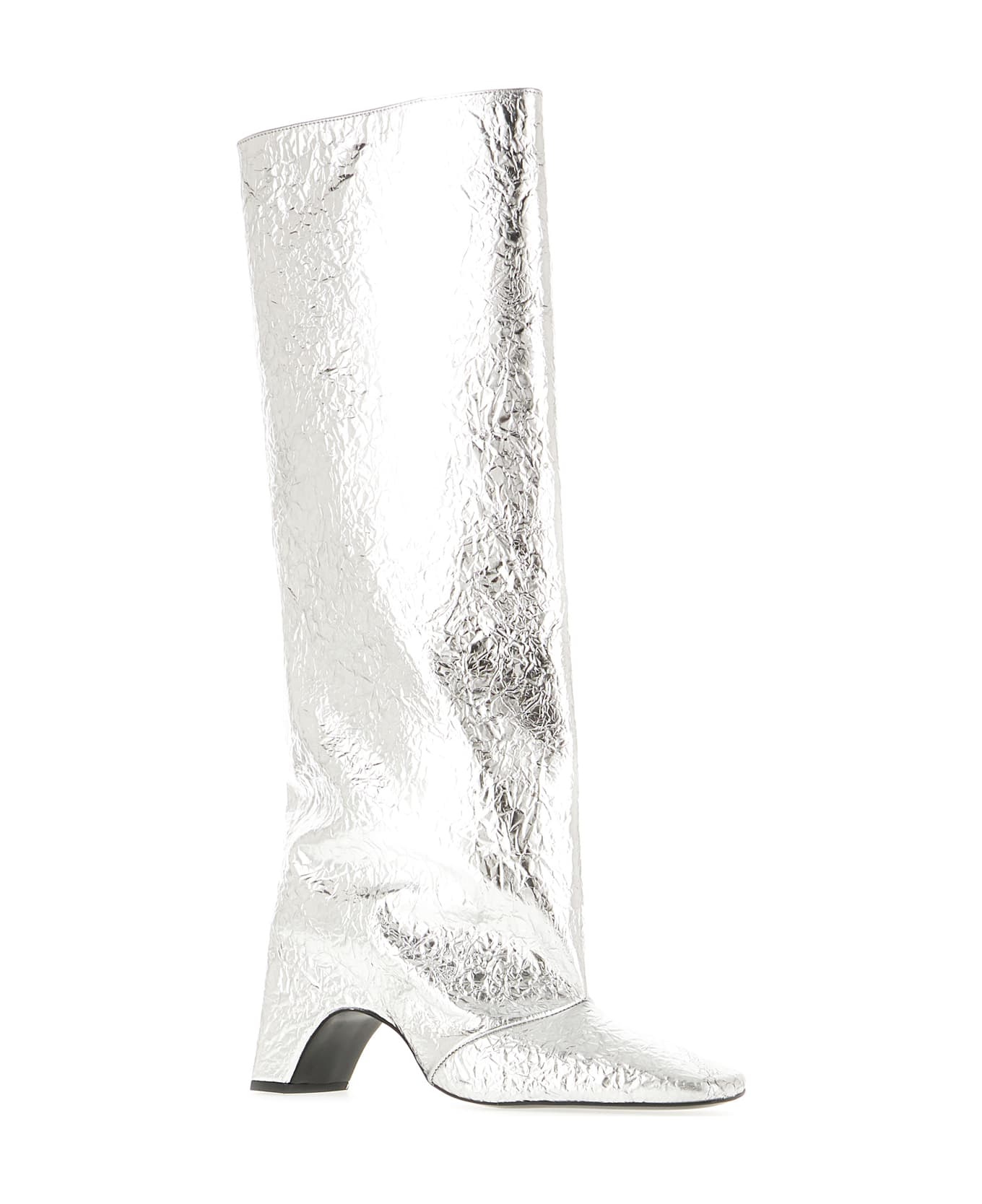 Coperni Silver Leather Bridge Boots - SILVER