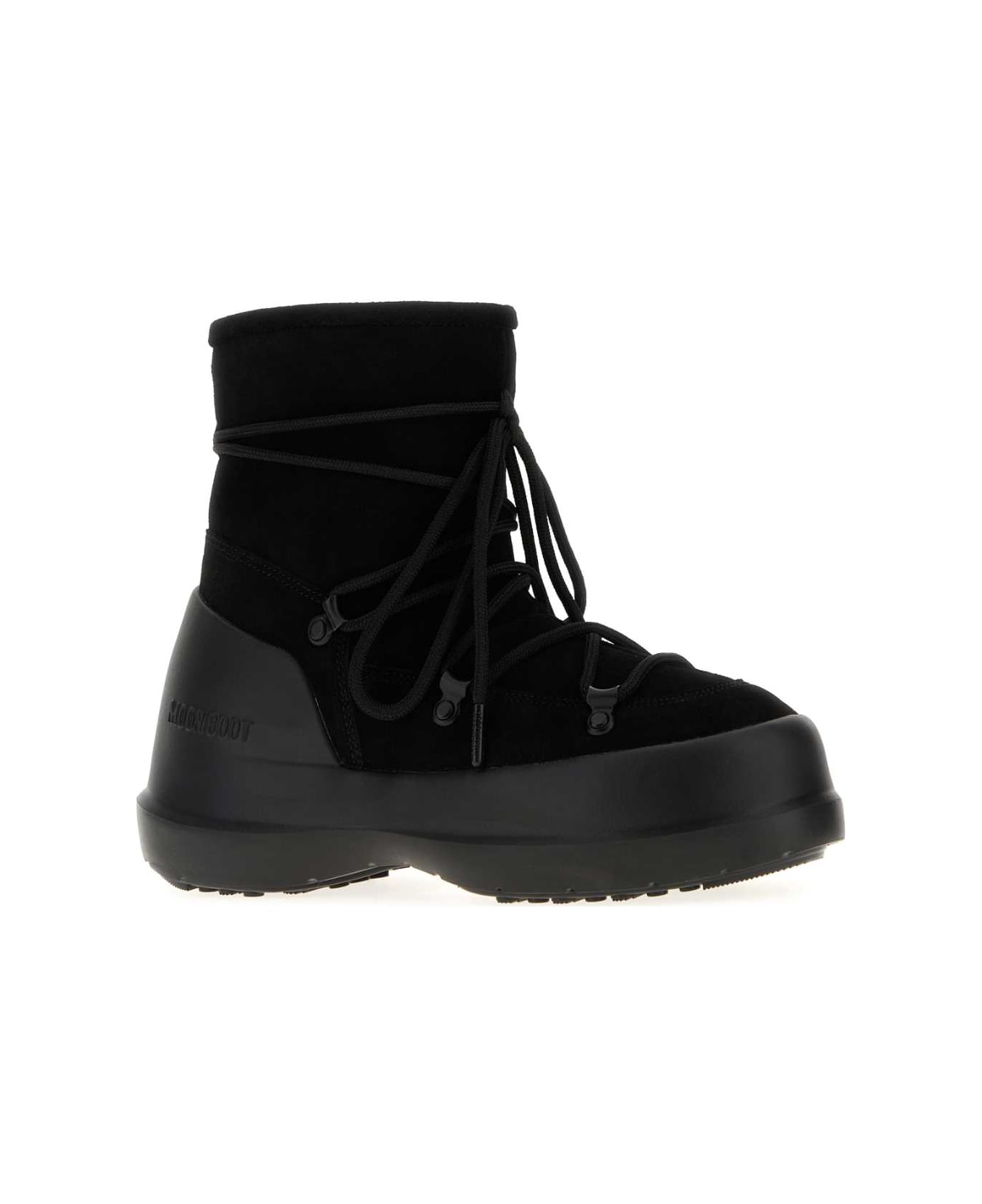 Moon Boot Black Suede Luna Ankle Boots - BLACK