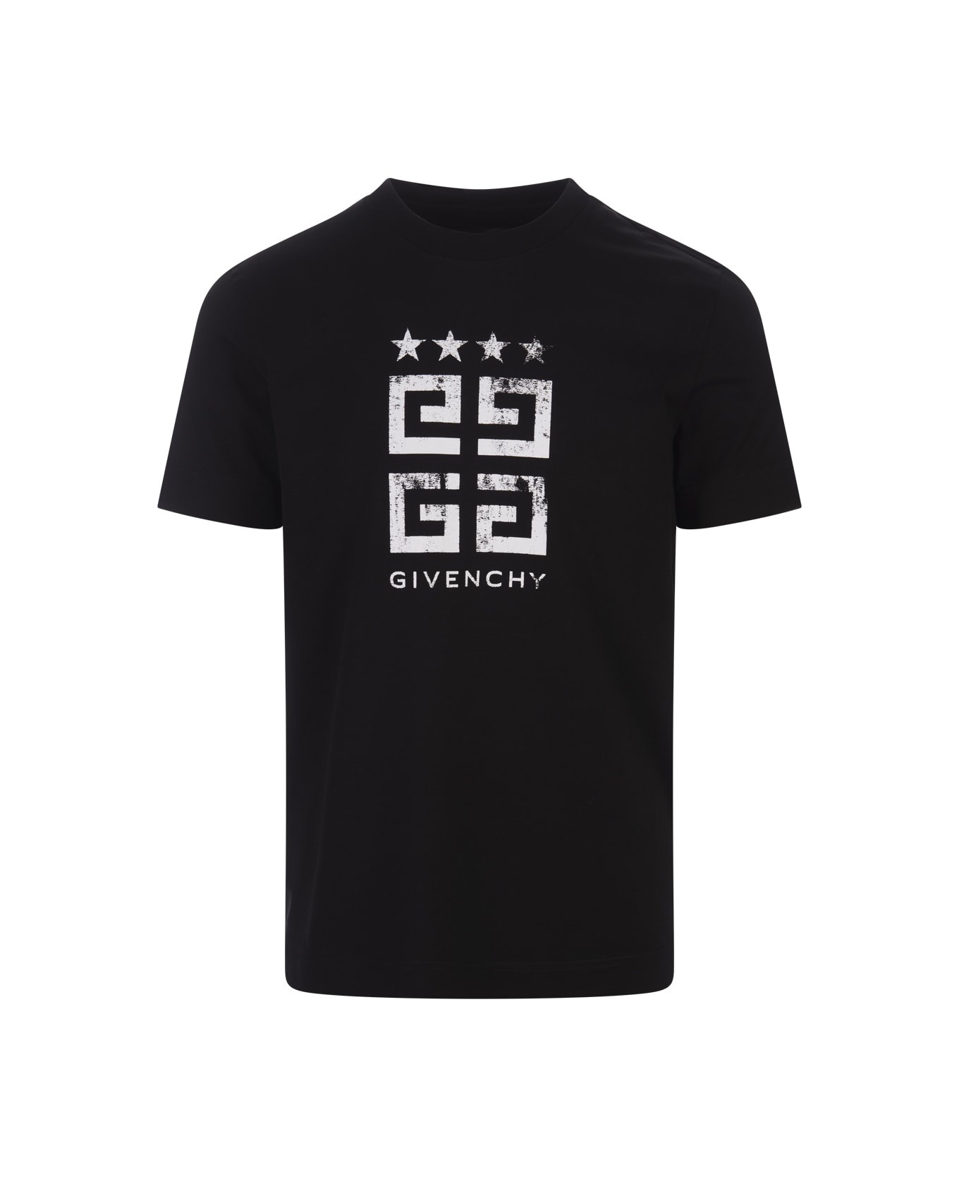 Givenchy 4g Stars Slim T-shirt In Black Cotton - Black