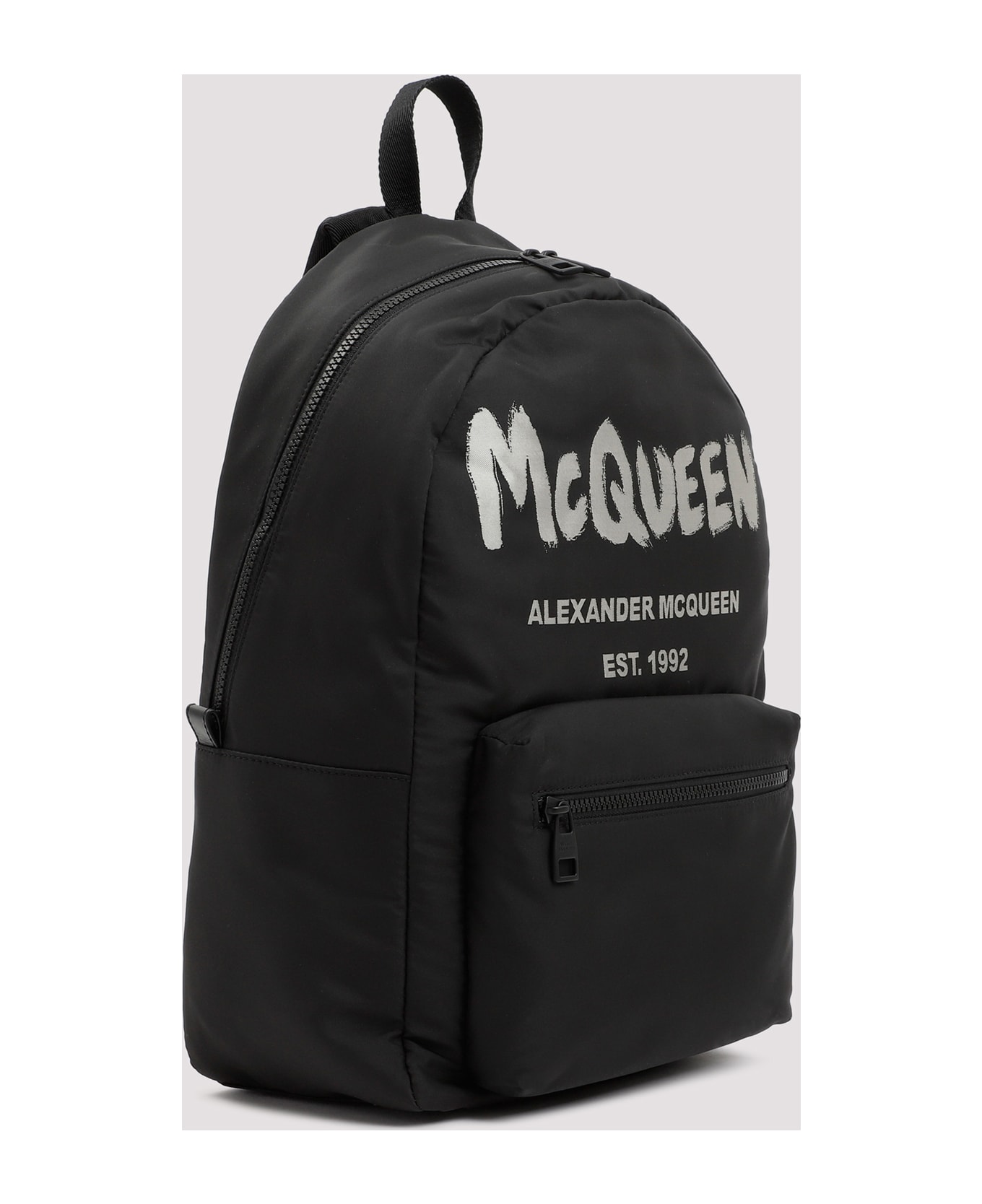 Alexander McQueen Graffiti Metropolitan Printed Backpack - Black Off White