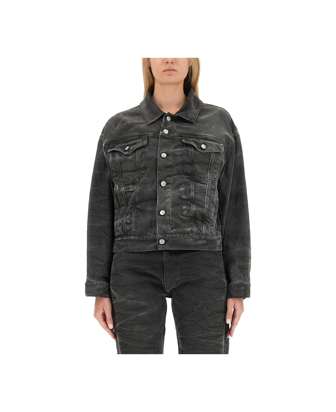 MM6 Maison Margiela Cropped Fit Jacket - BLACK