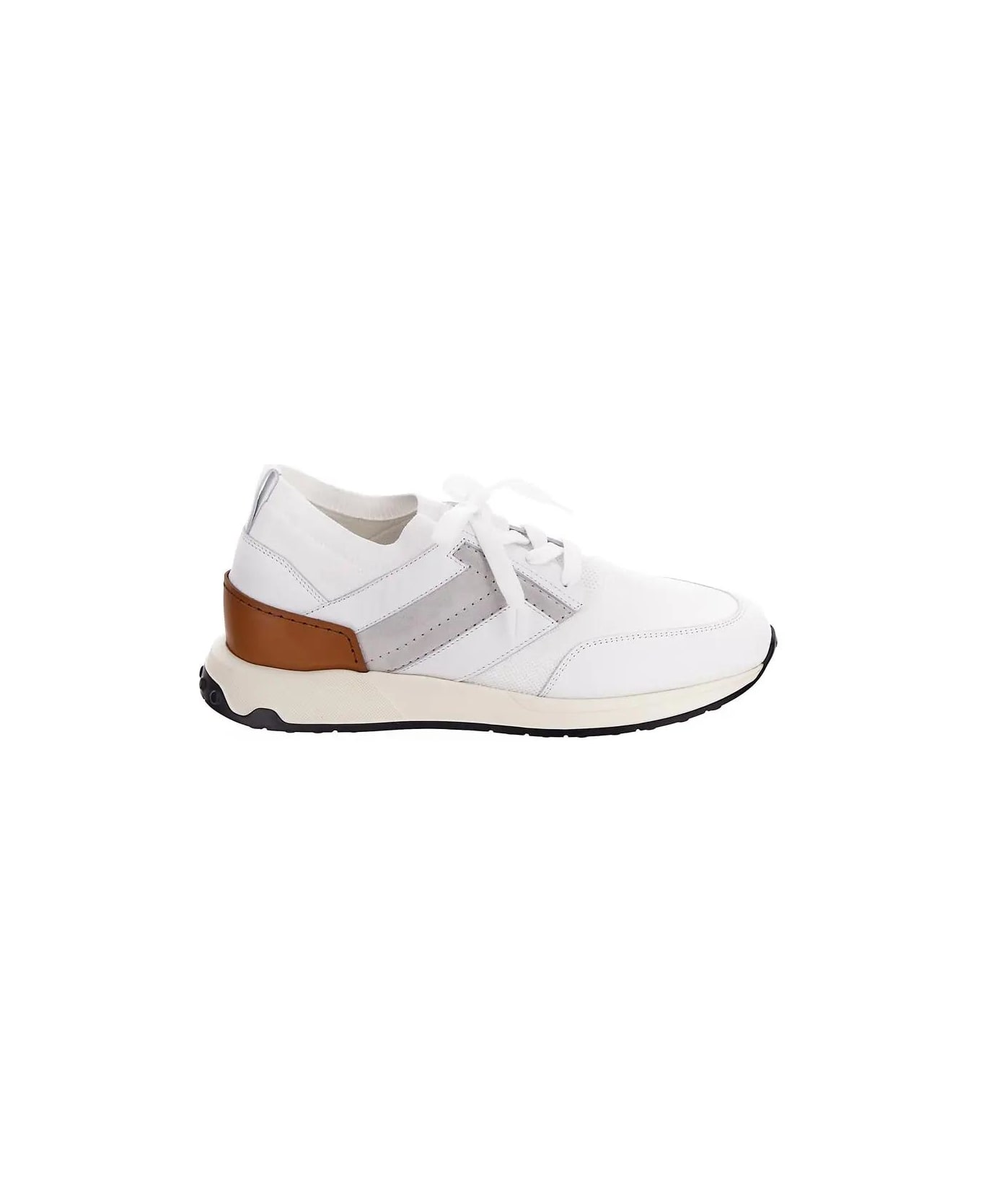 Tod's Panelled Mesh Lace-up Sneakers - White