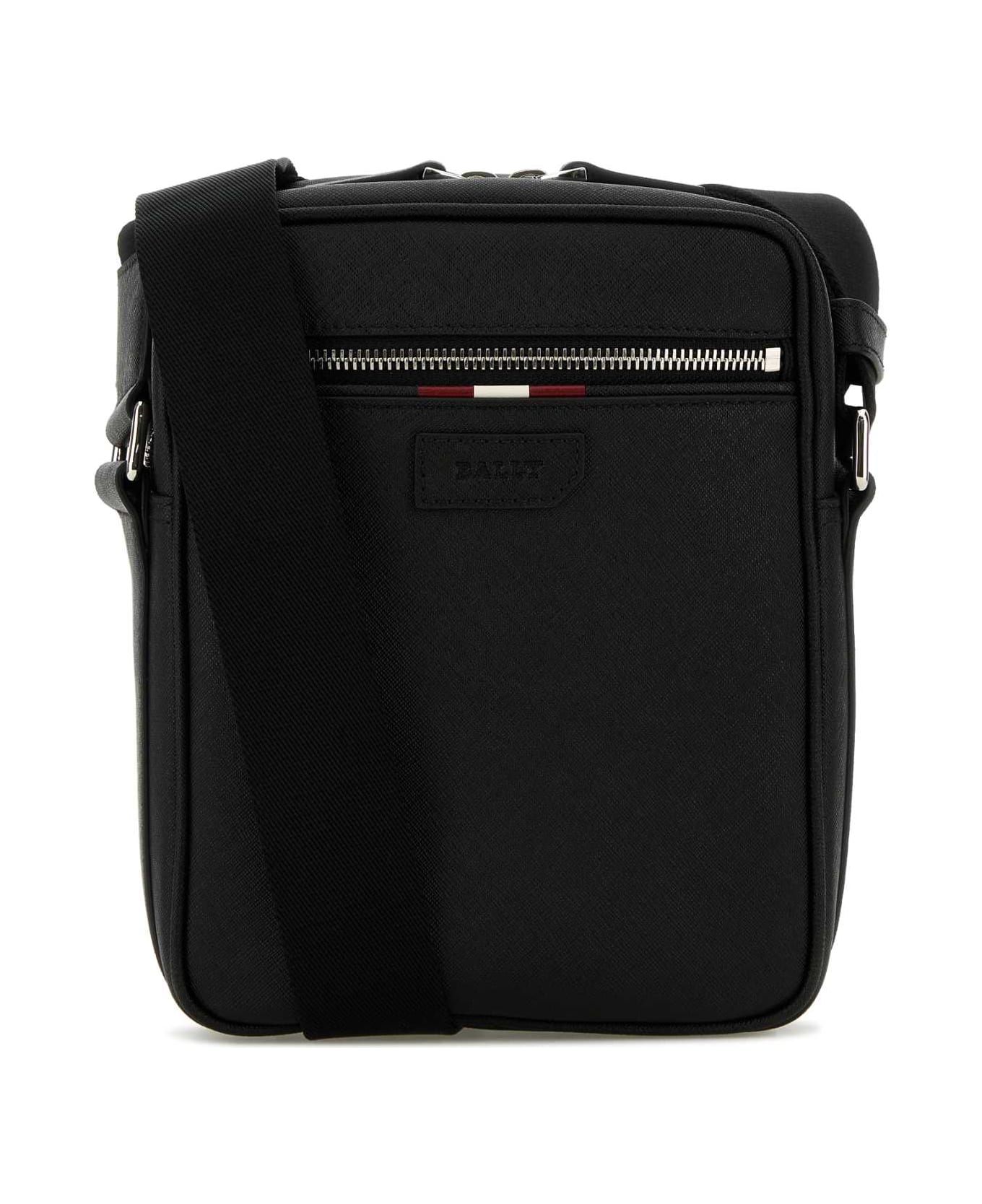 Bally Black Leather Pablo Crossbody Bag - BLACK