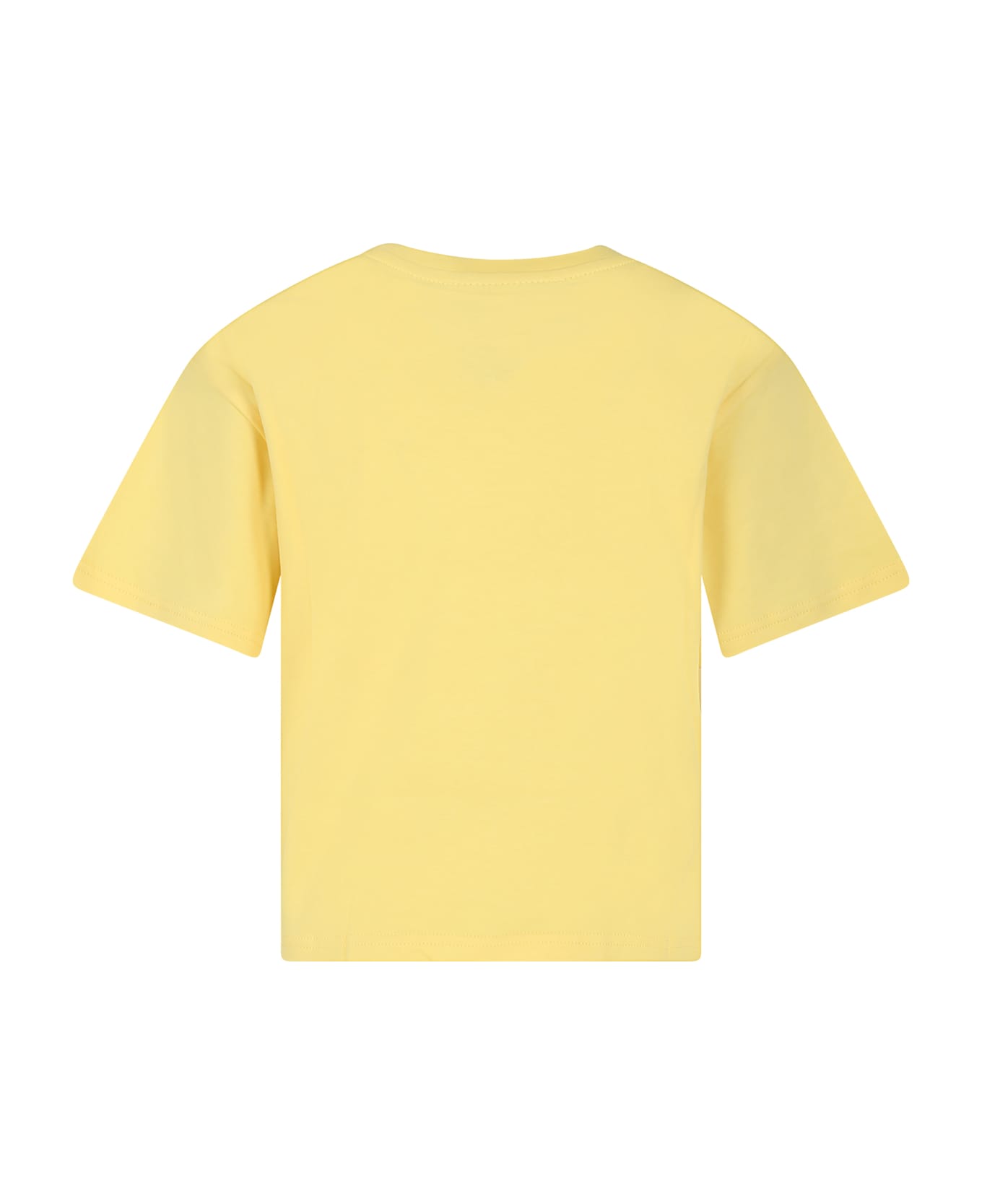 Little Marc Jacobs Yellow T-shirt For Girl With Bag Print And Logo - Yellow