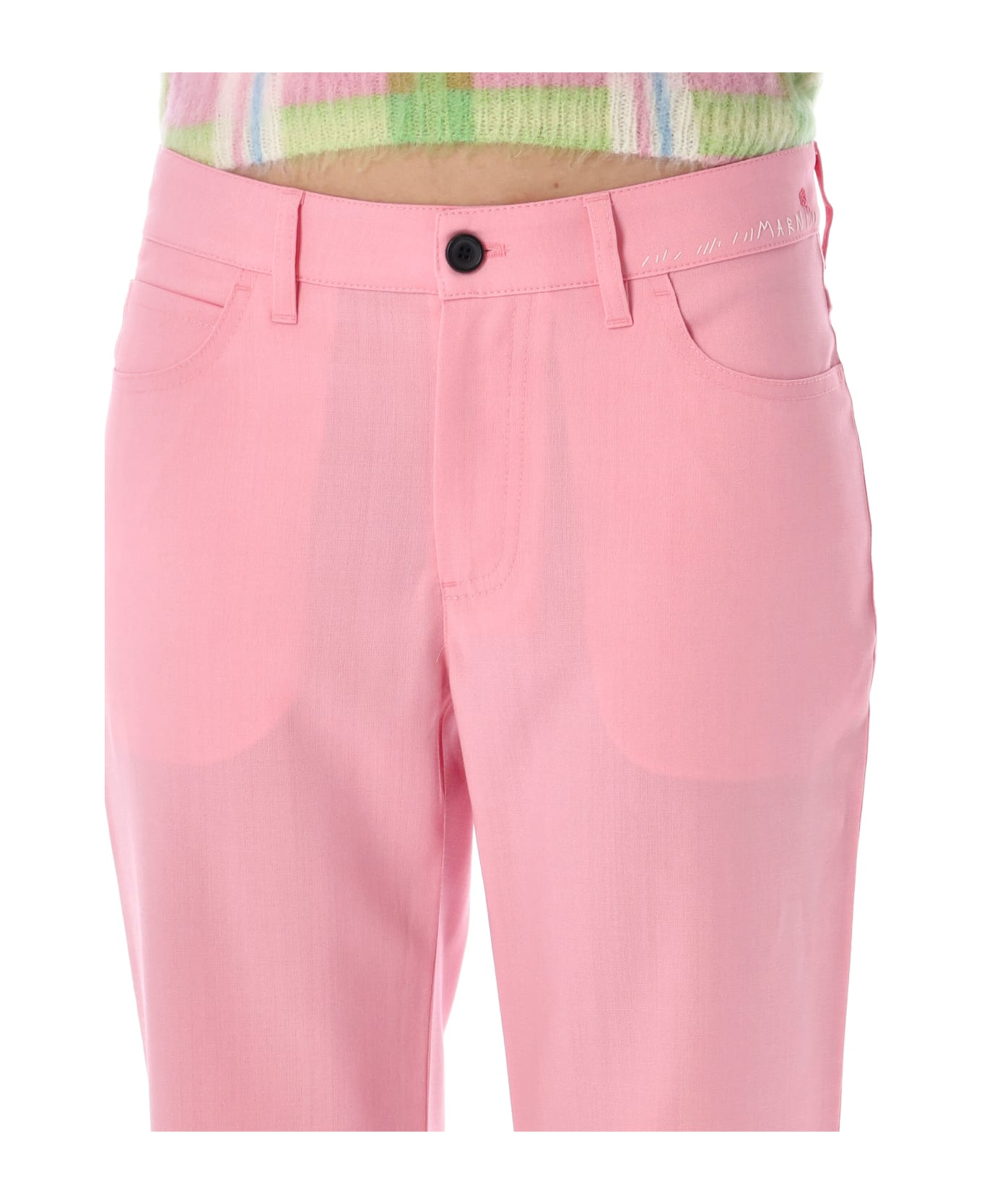 Marni Cool Wool Trousers - PINK GUMMY ボトムス