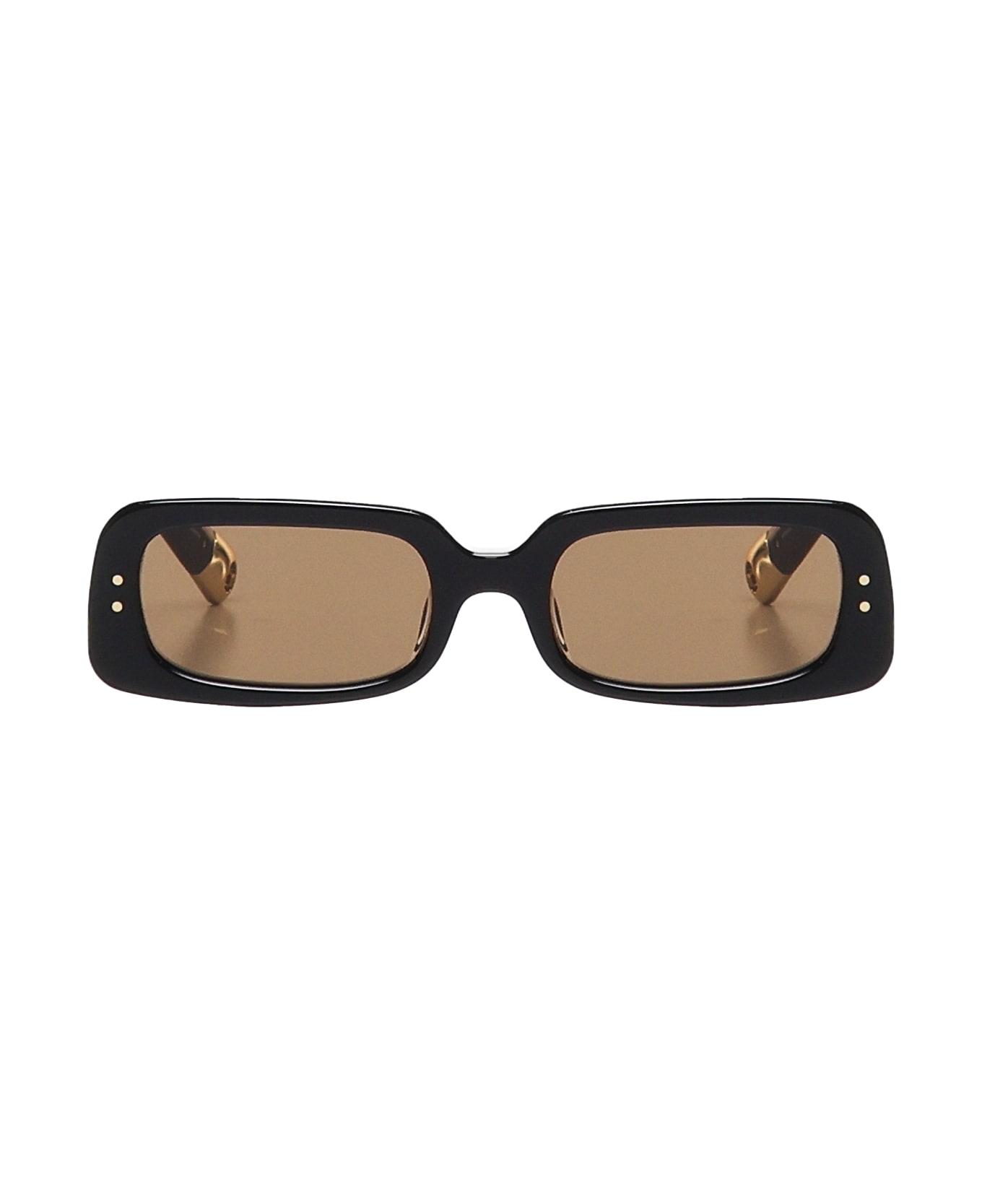 Jacquemus Ovalo Sunglasses In Acetate - brown