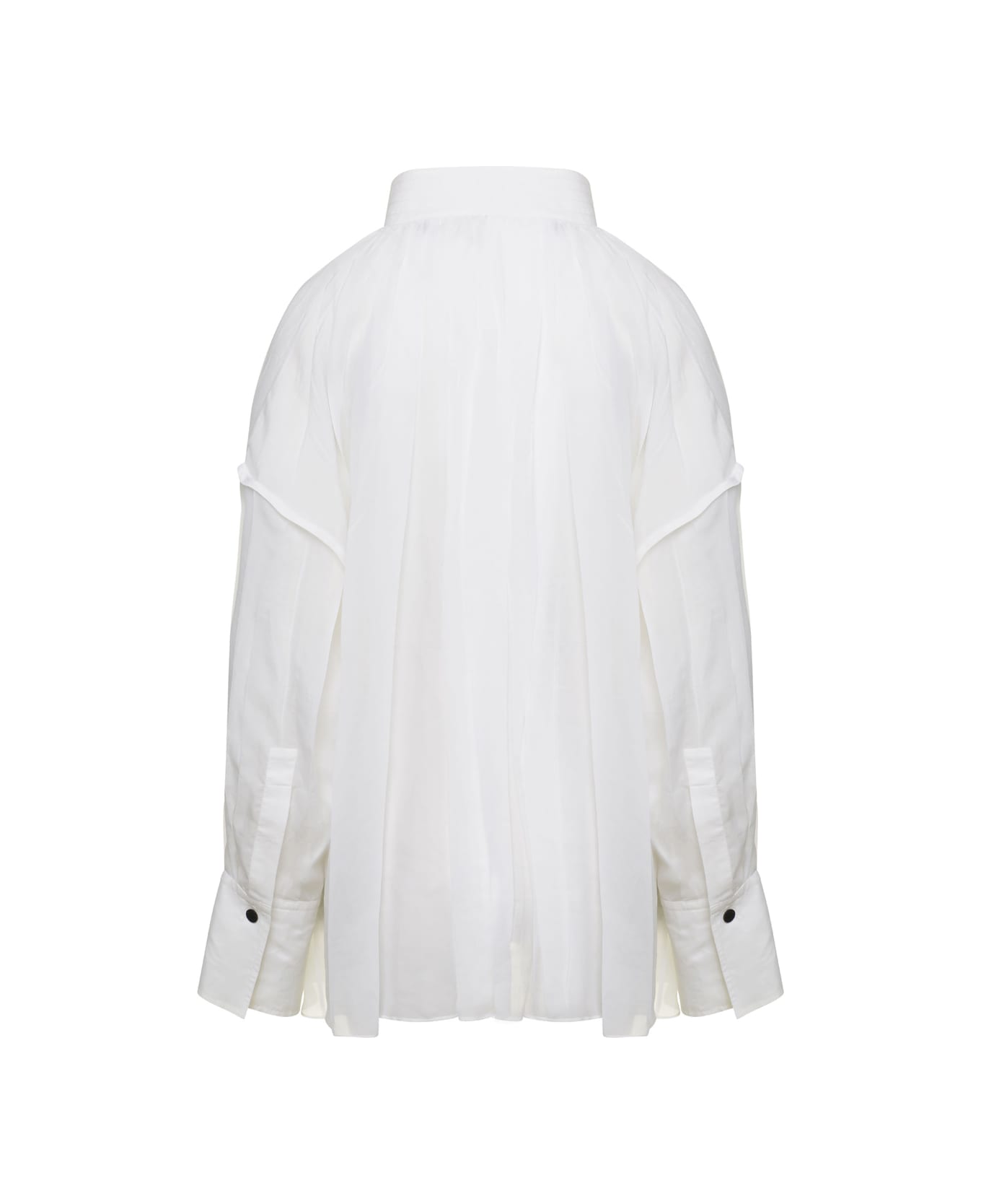 Ferragamo White Caftano Shirt In Silk Blend Woman - White