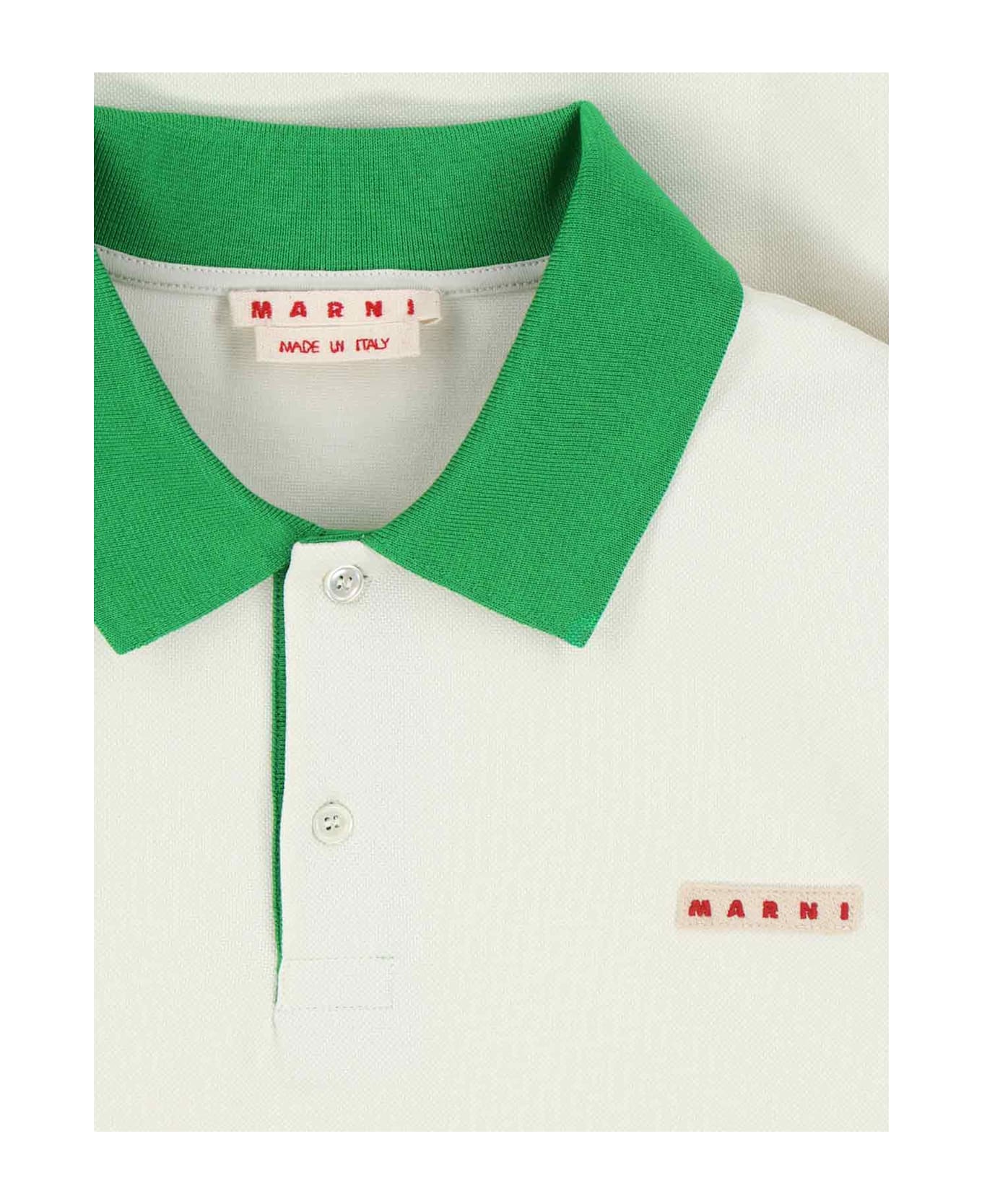 Marni Logo Polo Shirt - White