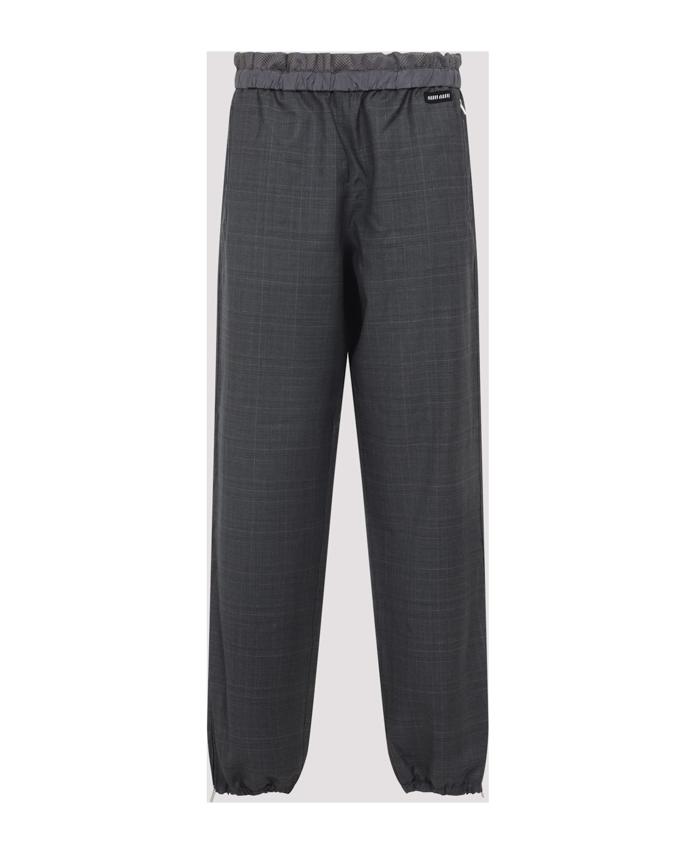 Miu Miu Virgin Wool Pants - Ardesia